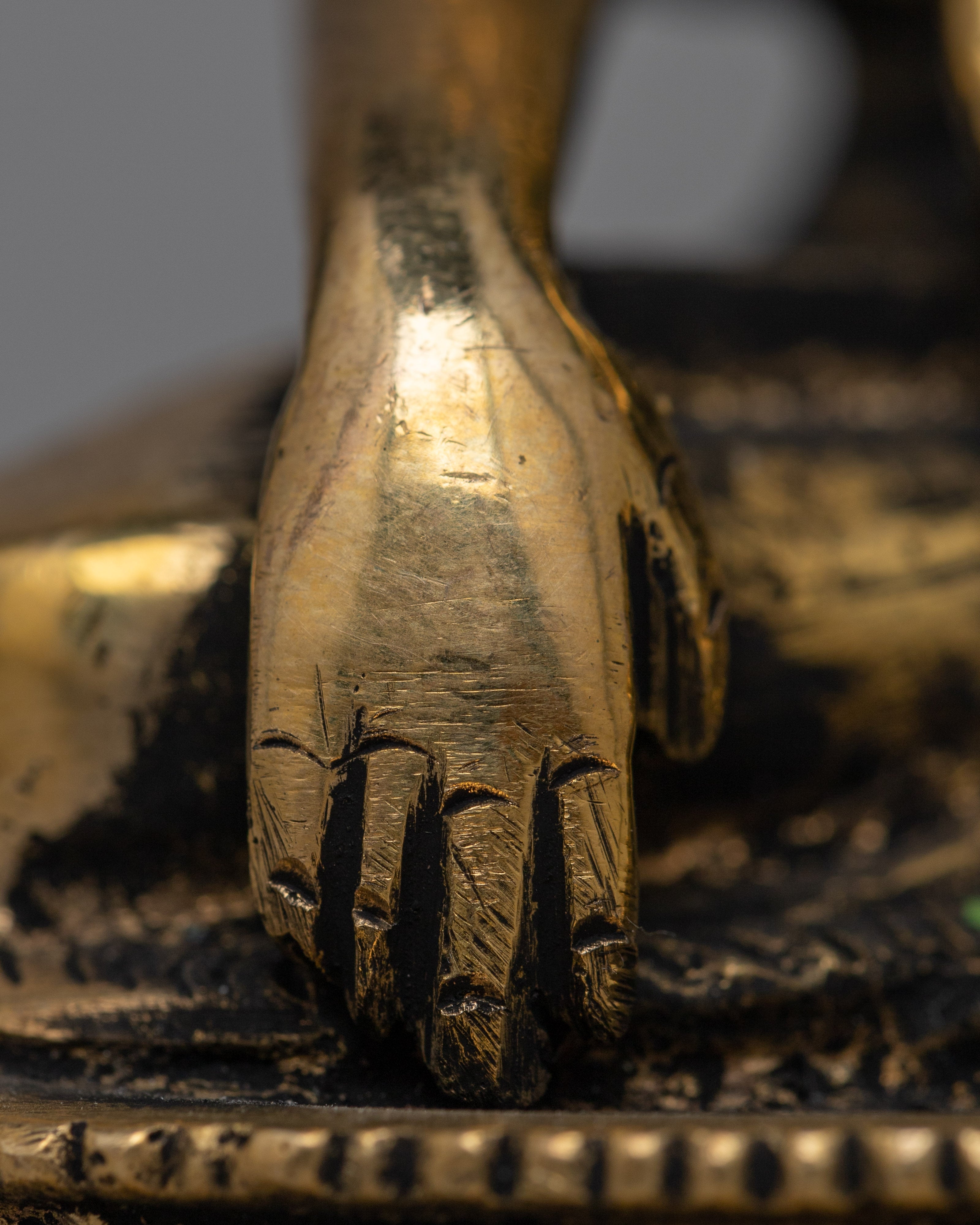 Shakyamuni Buddha Brass Statue | Traditional Buddhist Decor