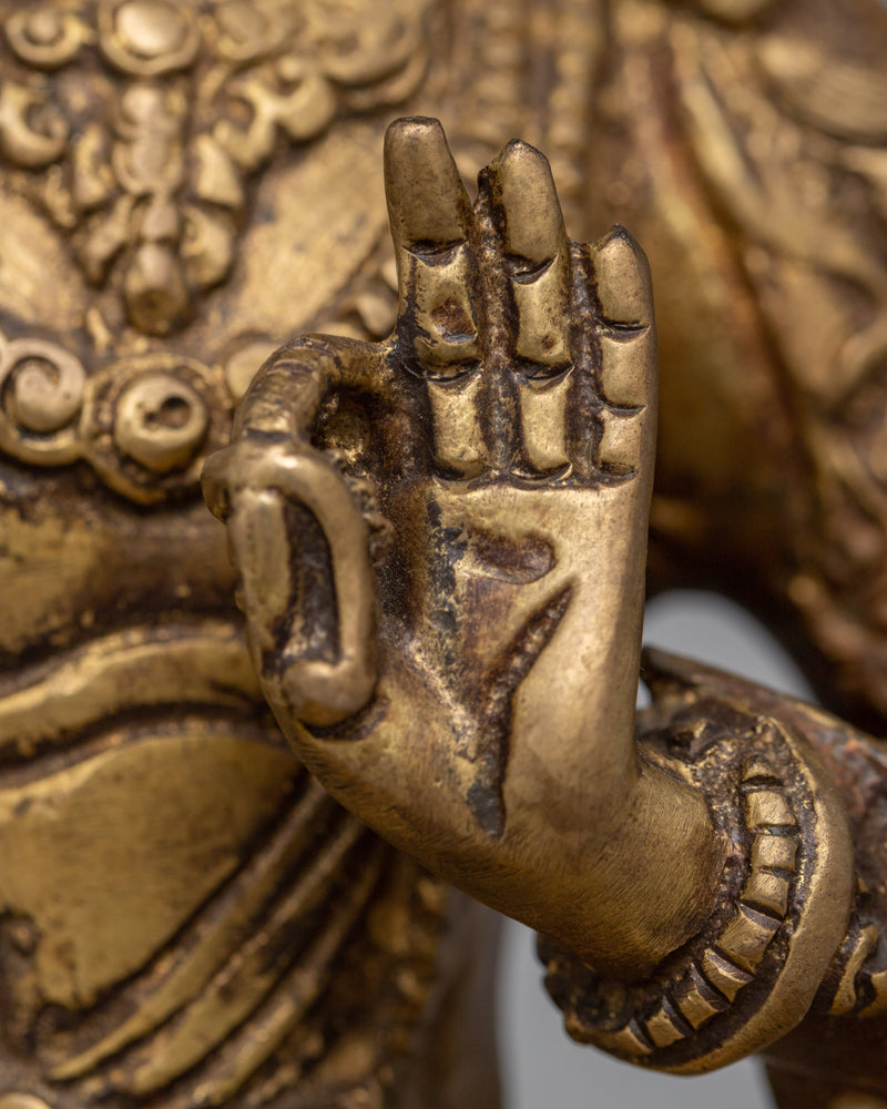 Manjushri Brass Statue | Symbol of Transcendent Wisdom