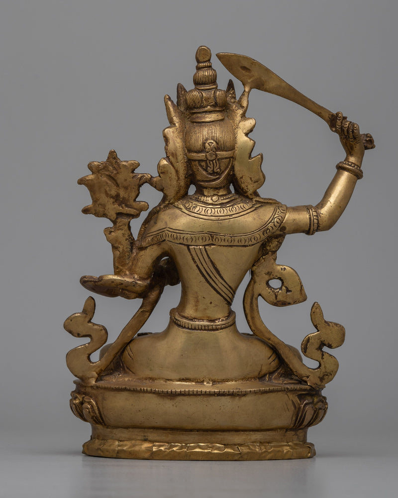 Manjushri Brass Statue | Symbol of Transcendent Wisdom