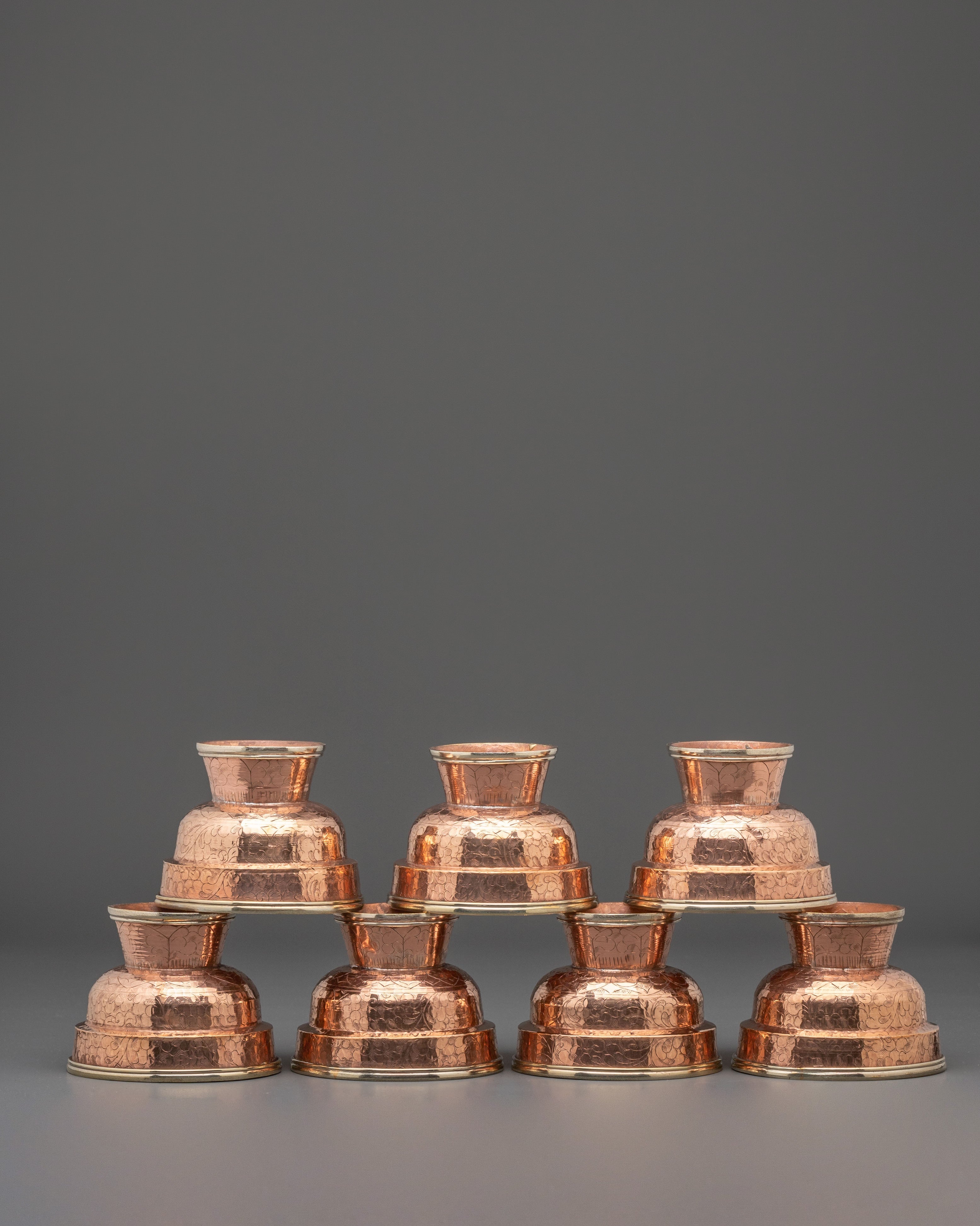 Copper Prayer Offering Bowl Set 