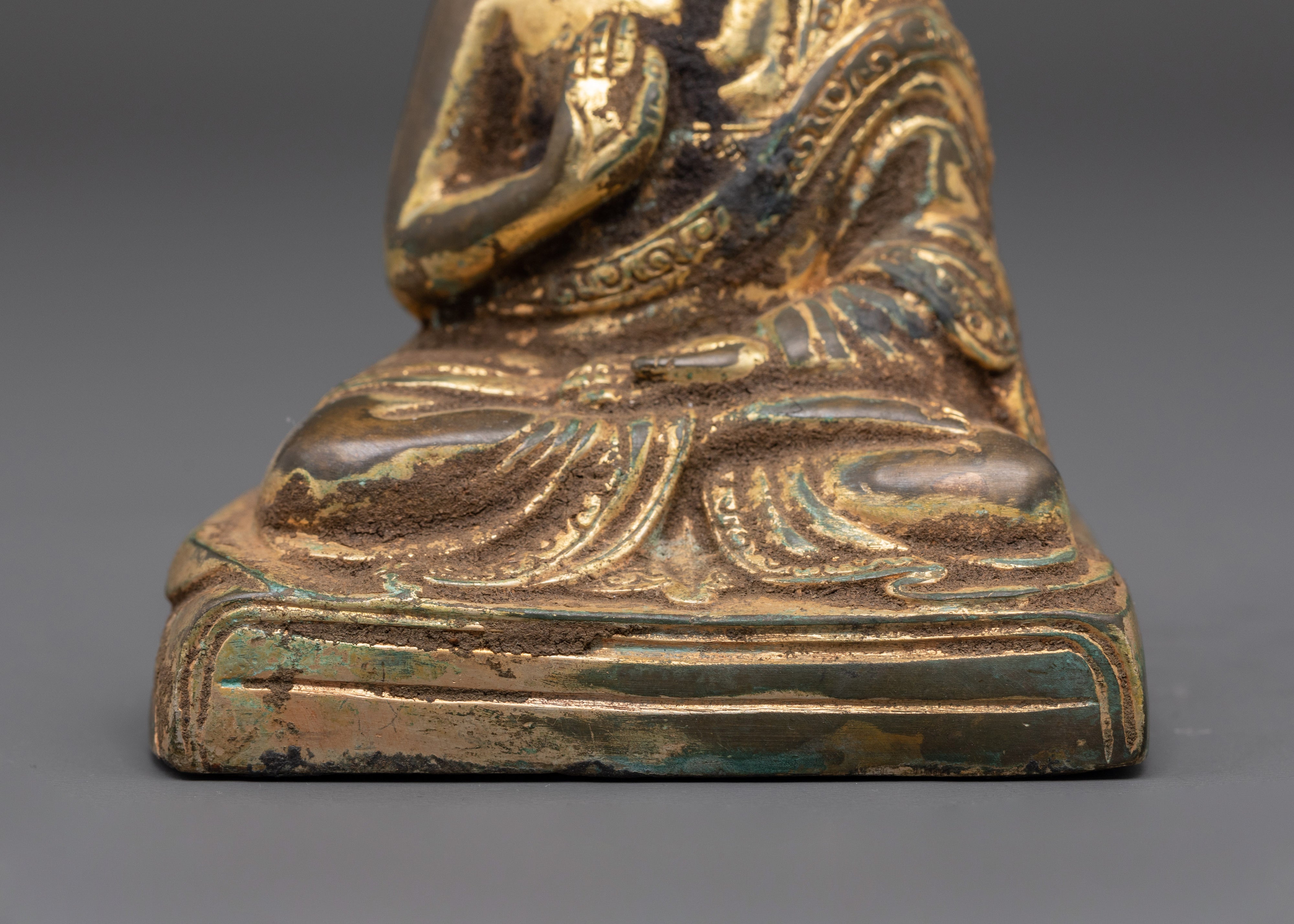 Sacred Buddhist Master Khedrup Je Statue | Tibetan Teacher Sculpture