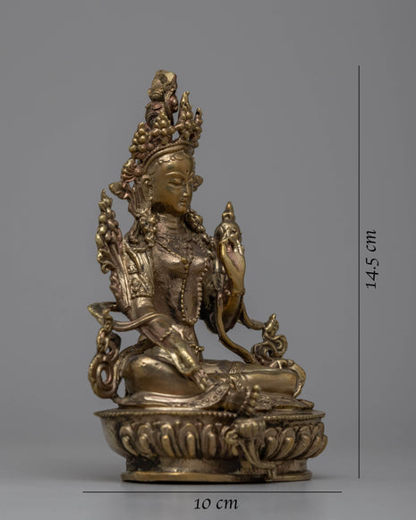 Green Tara Tibetan Statue | Embodying Compassion and Spiritual Grace