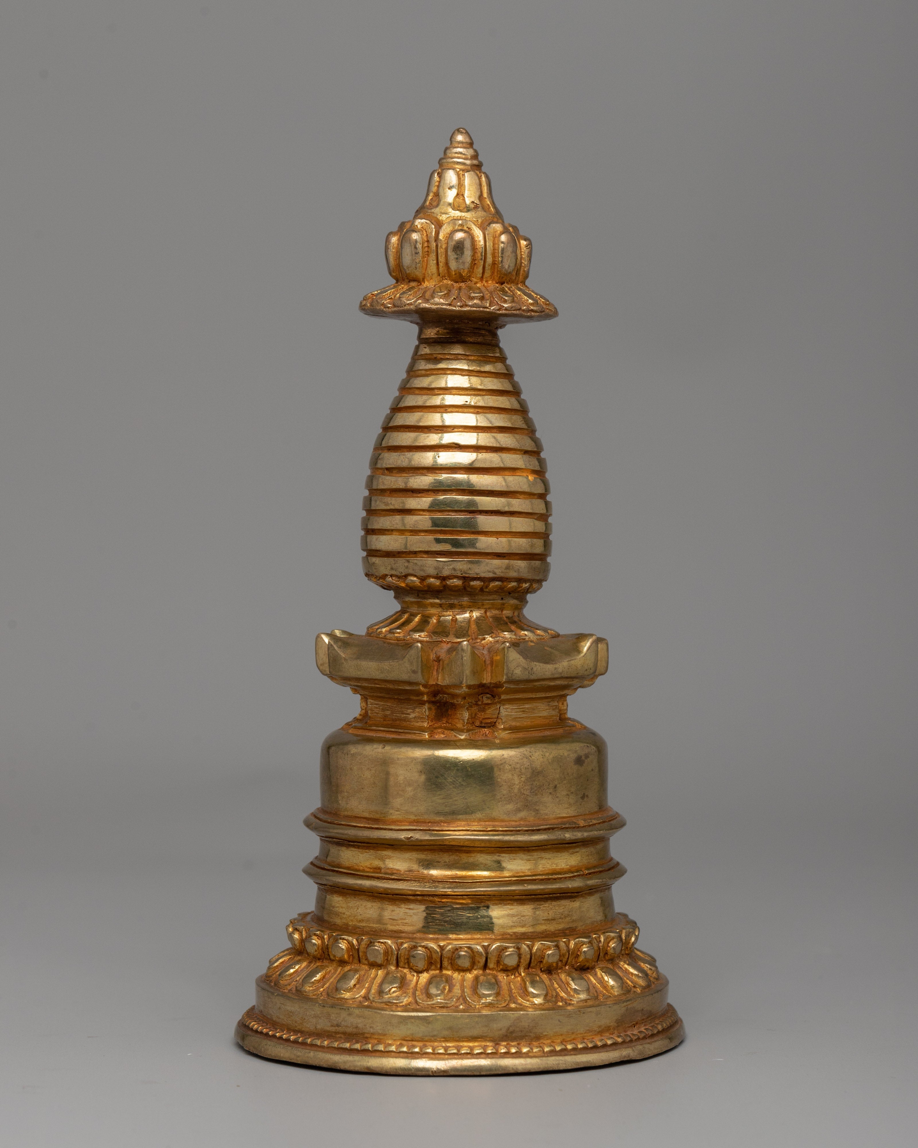 Traditional Buddhist Handmade Kadampa Stupa | Sacred Sculpture for Spiritual Growth and Peace