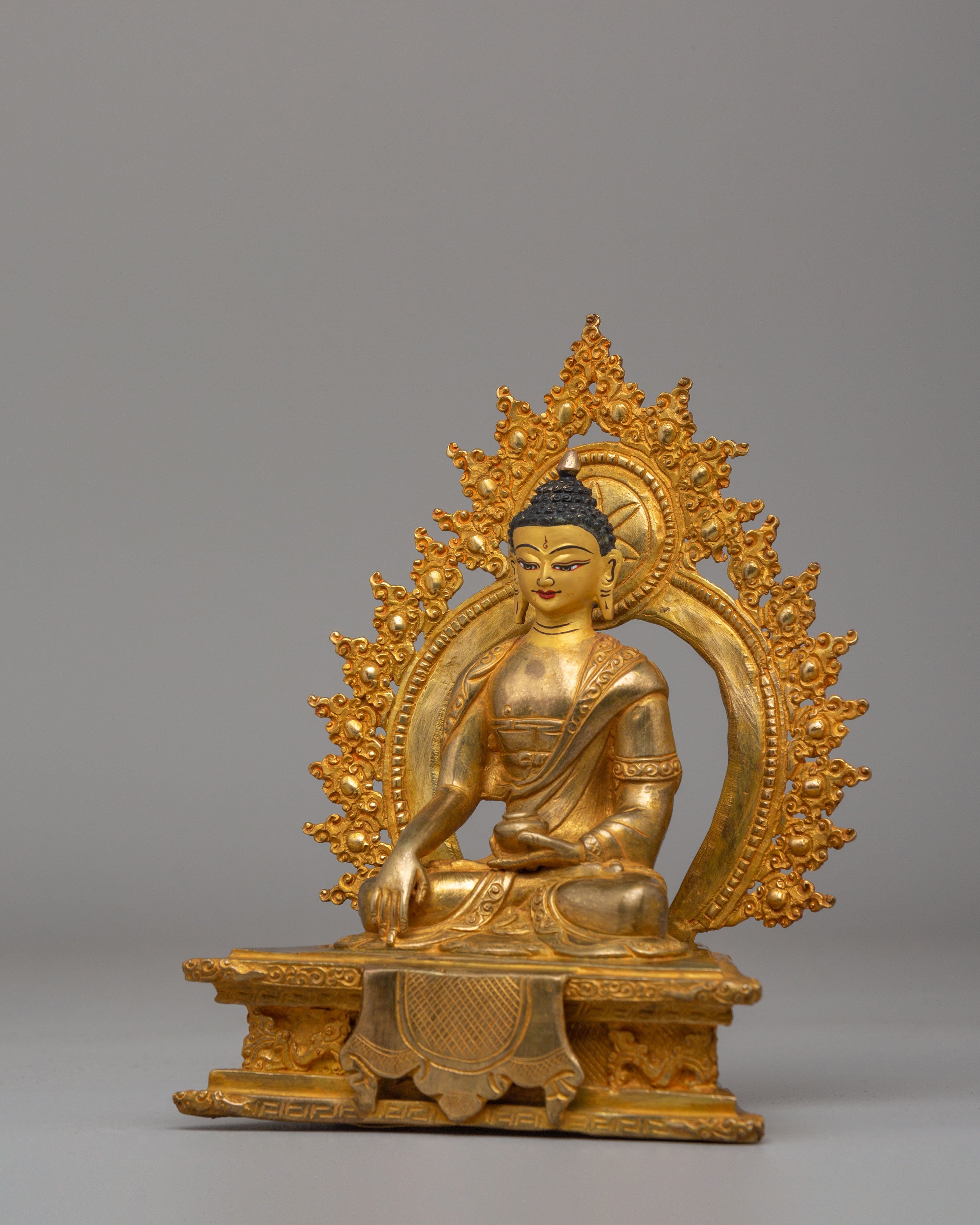 Handcrafted Buddha Shakyamuni Sculpture | Traditional Tibetan Buddhist Art