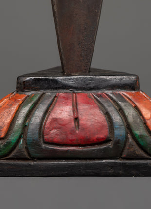 Brass Inlaid Phurba | Tibetan Dagger for Ritual Protection