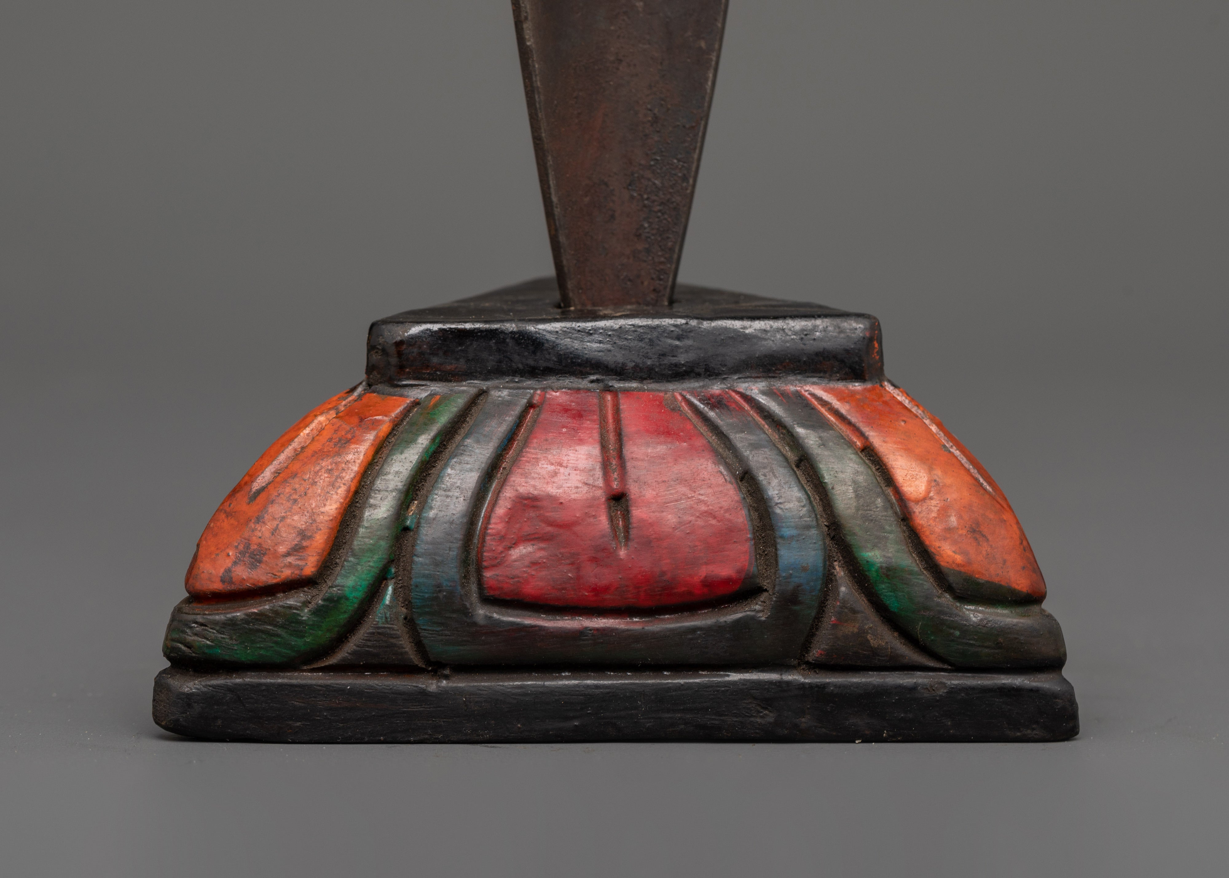 Brass Inlaid Phurba | Tibetan Dagger for Ritual Protection