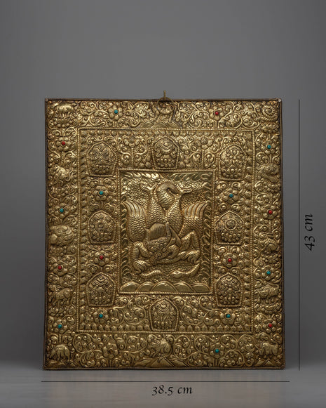 Auspicious Tibetan Calendar Brass Wall Hanging | Bring Auspiciousness to Your Home