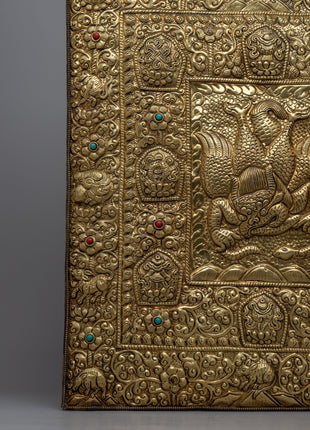 Auspicious Tibetan Calendar Brass Wall Hanging | Bring Auspiciousness to Your Home