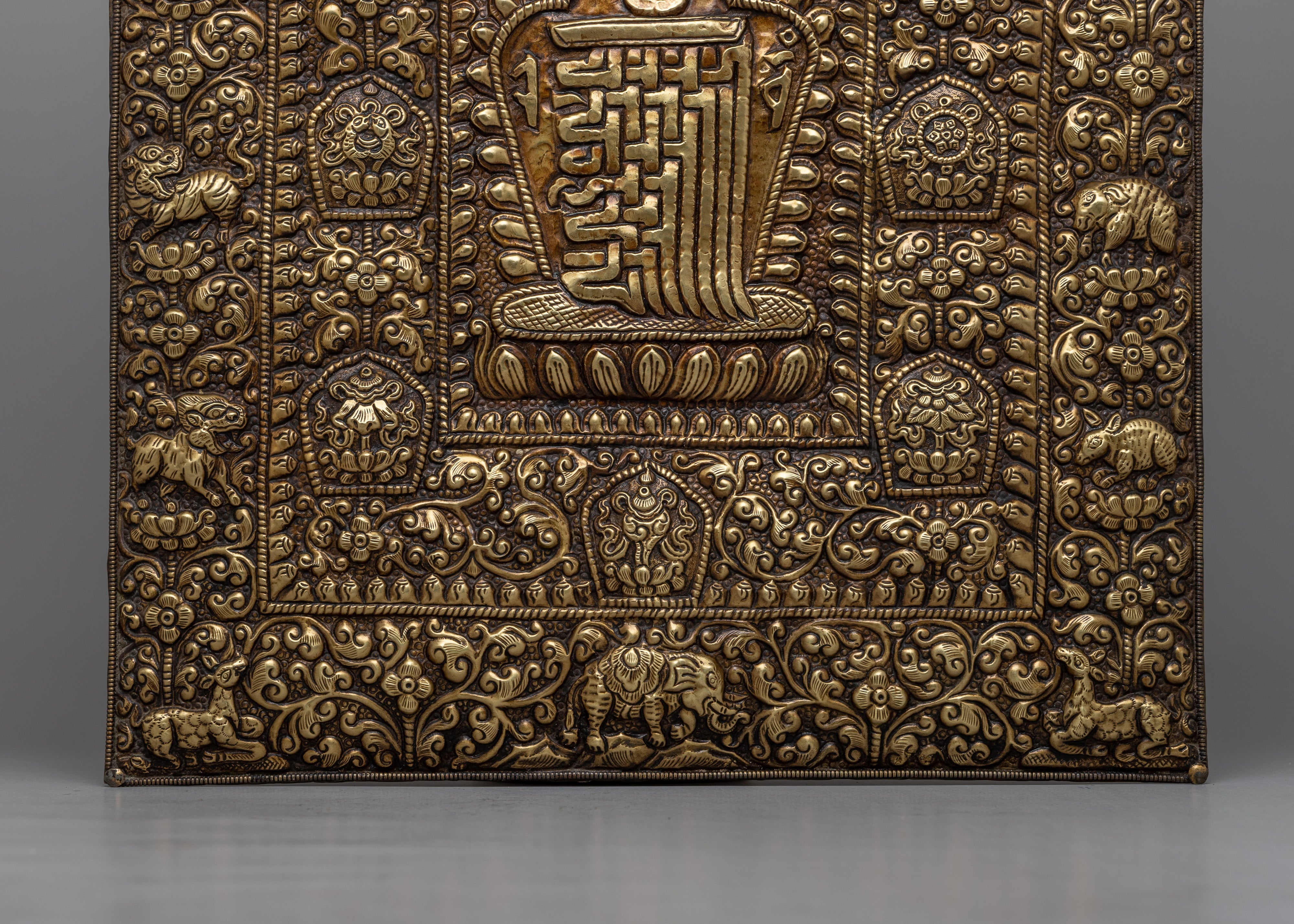 Kalachakra Brass Wall Hanging | Symbolic Home Decor with Eight Auspicious Symbols