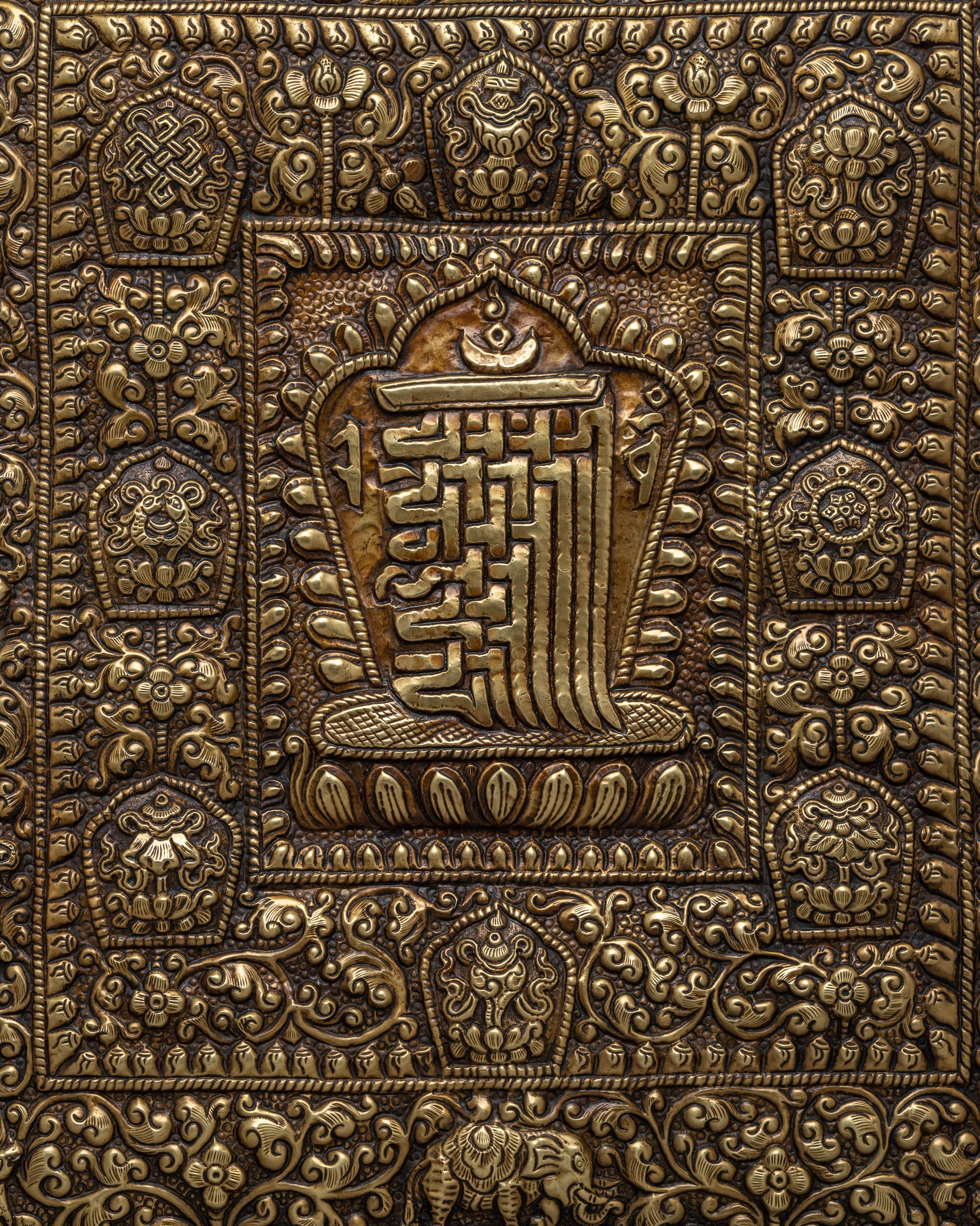 Kalachakra Brass Wall Hanging | Symbolic Home Decor with Eight Auspicious Symbols
