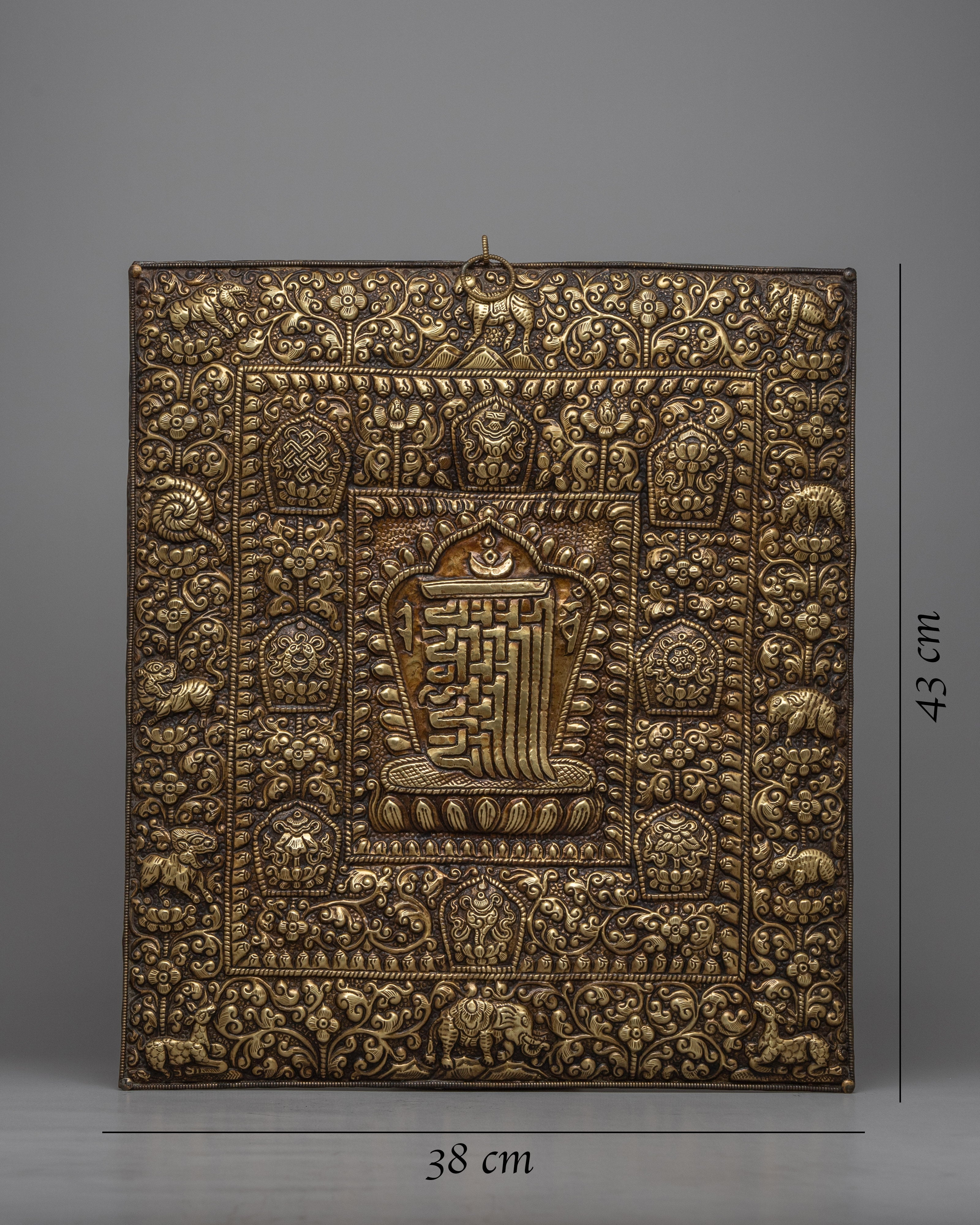 Kalachakra Brass Wall Hanging | Symbolic Home Decor with Eight Auspicious Symbols