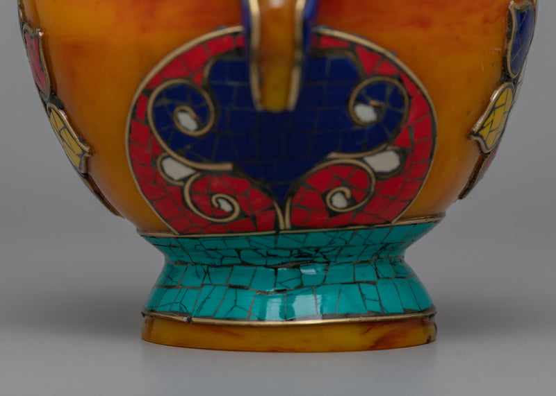 Turquoise, Coral,Lapis Lazuli Tea Pot | Exquisite Fusion of Precious Stones for Luxury Decor