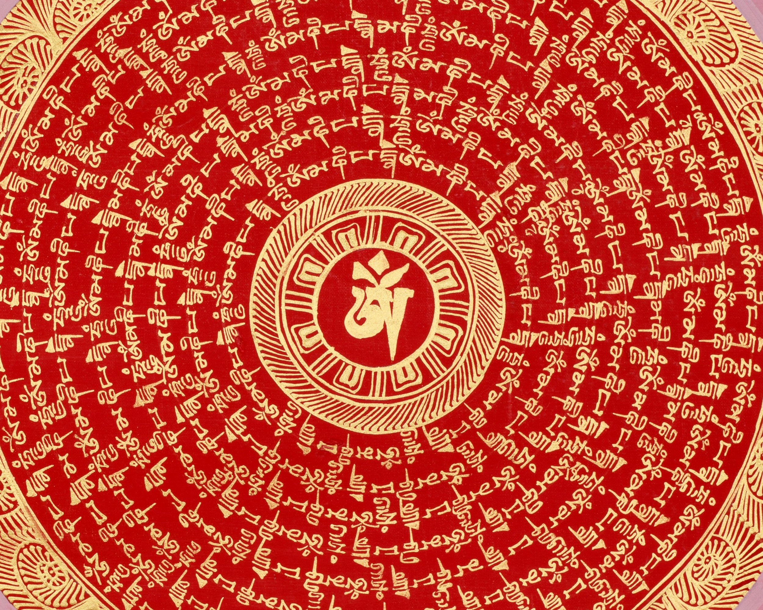 Thangka of Mantra Mandala | Tibetan Sacred Art of Compassion & Clarity