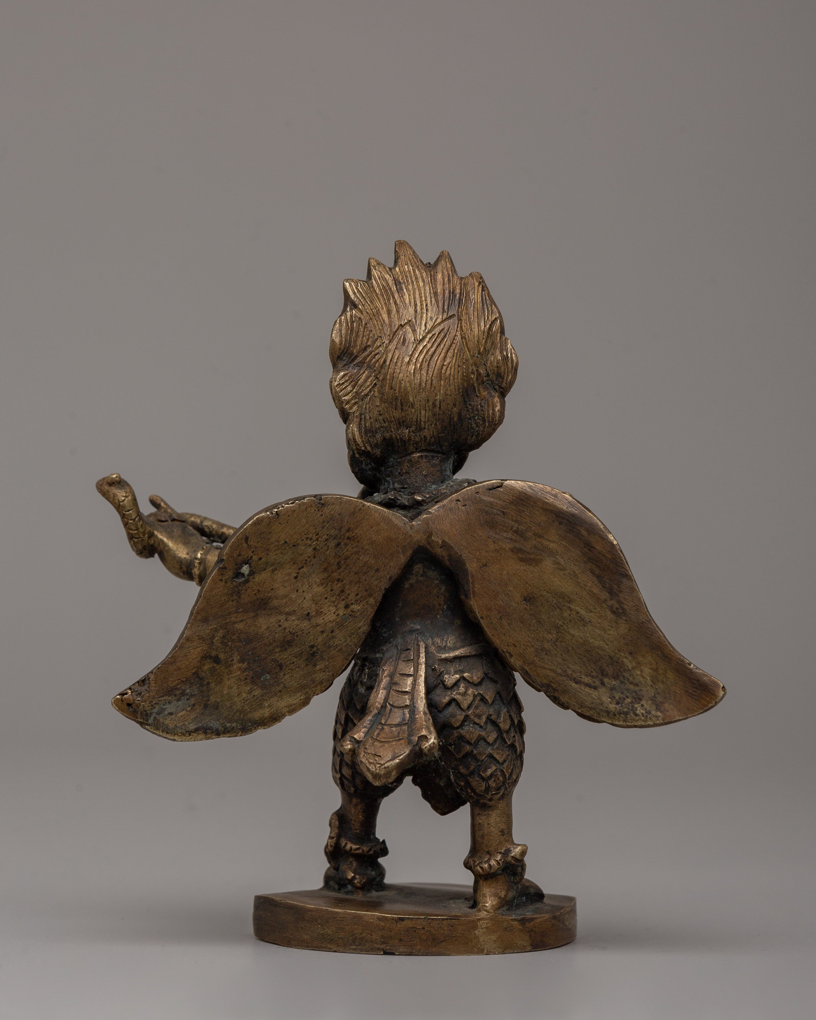 Majestic Bronze Garuda Statue | Handcrafted Spiritual Altar Decor