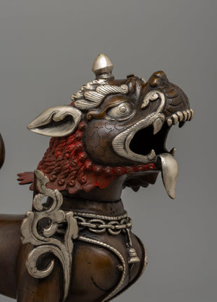 Handcrafted Lion Statue Set | Spiritual and Home Decor