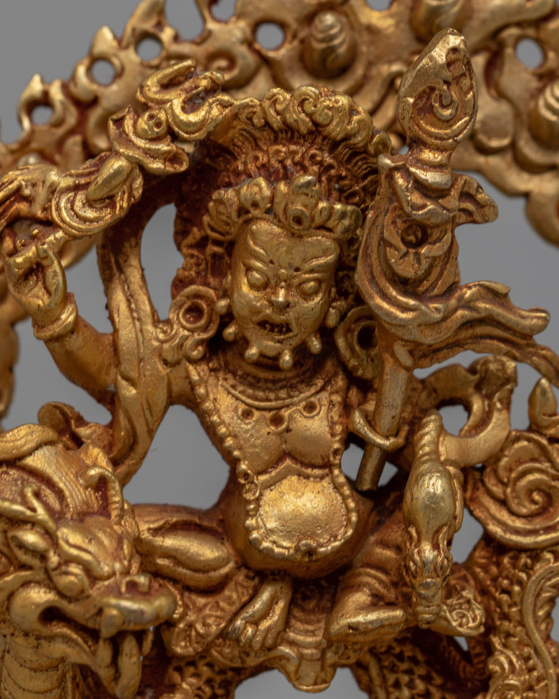 Machine Made White Dzambhala Statue | Powerful Tibetan Guardian Deity