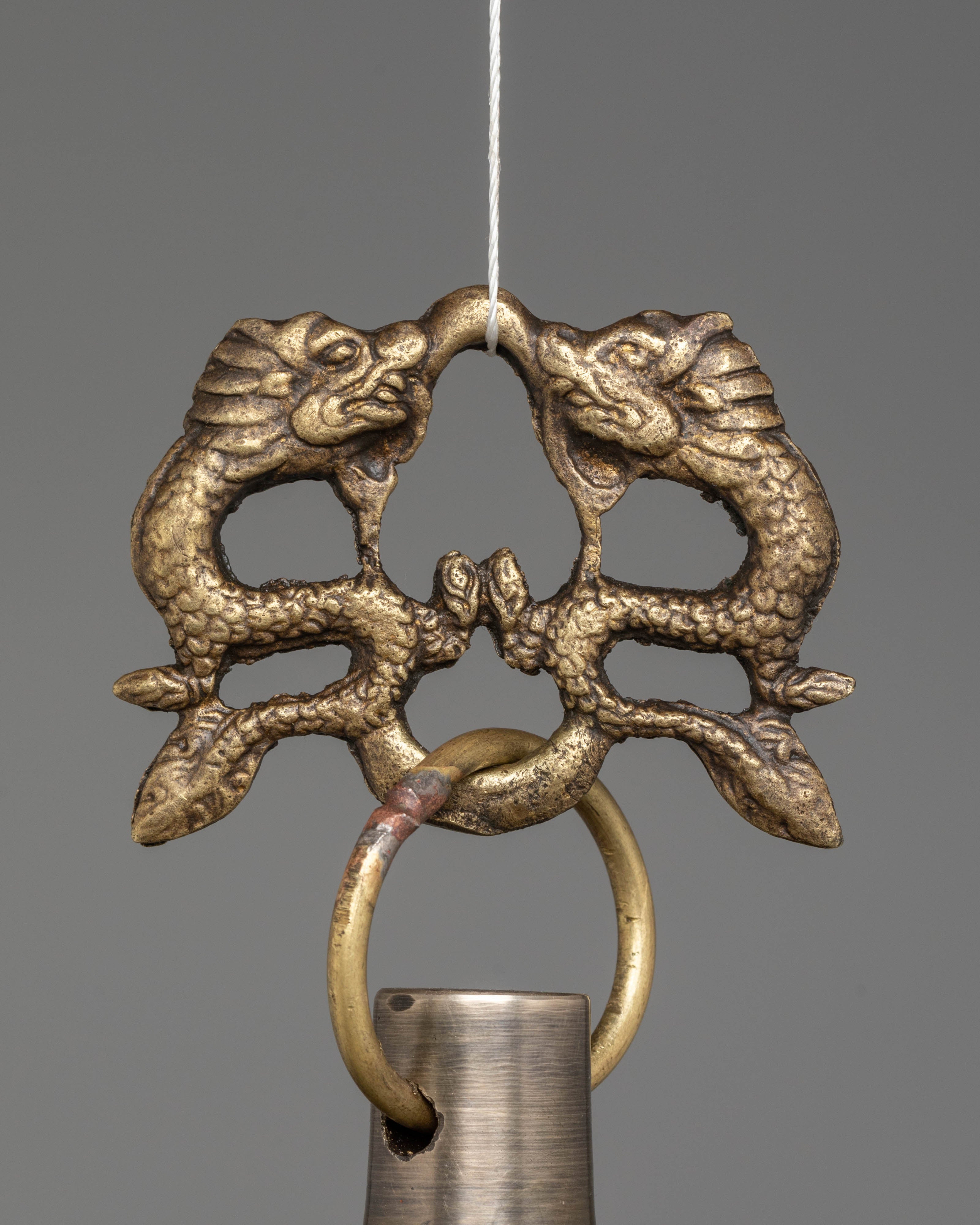 Spiritual Tibetan Hanging Bell | Handcrafted Brass Bell for Meditation