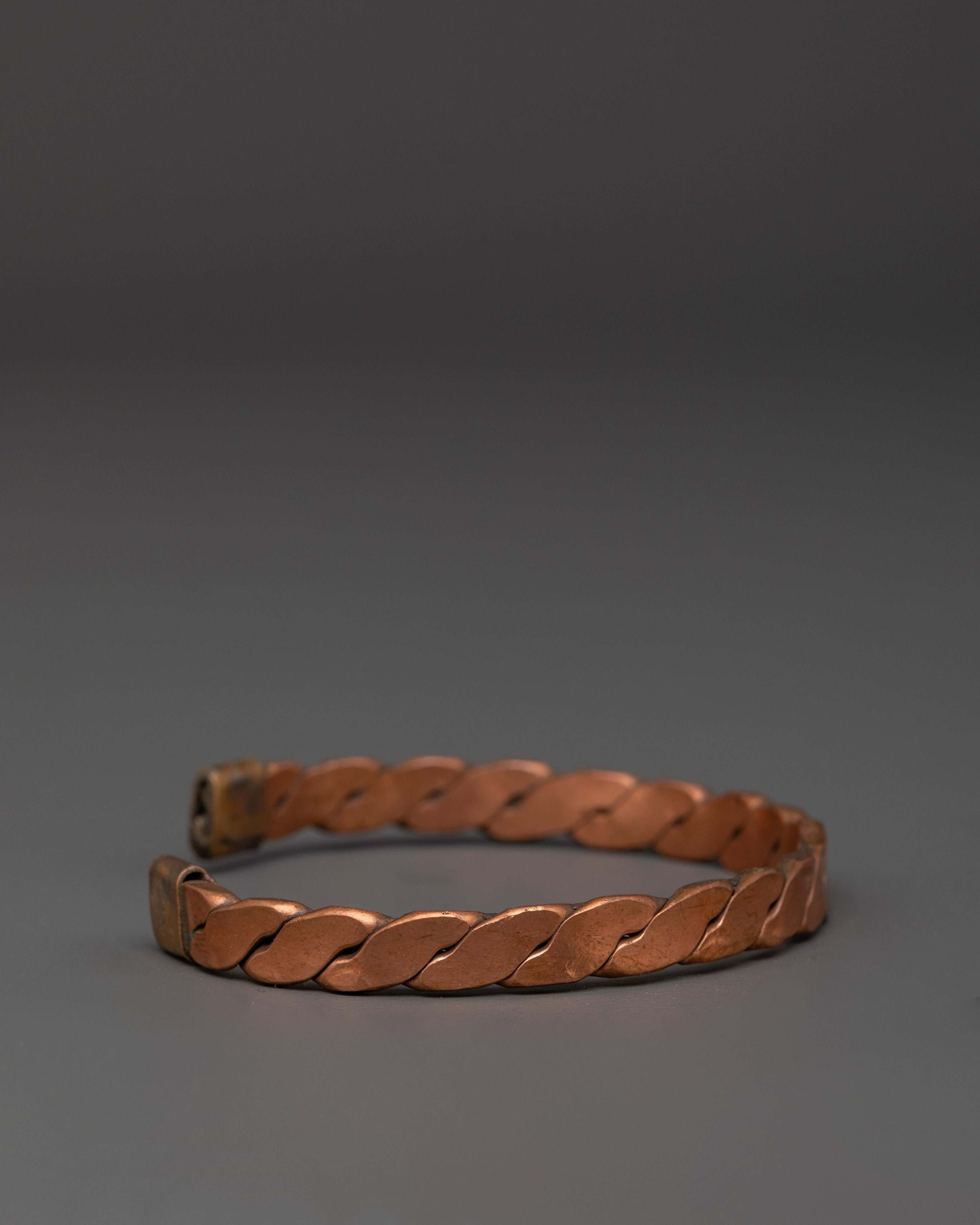 Handcrafted Twisted Copper Cuff Bracelet | Artisan Energy Jewelry