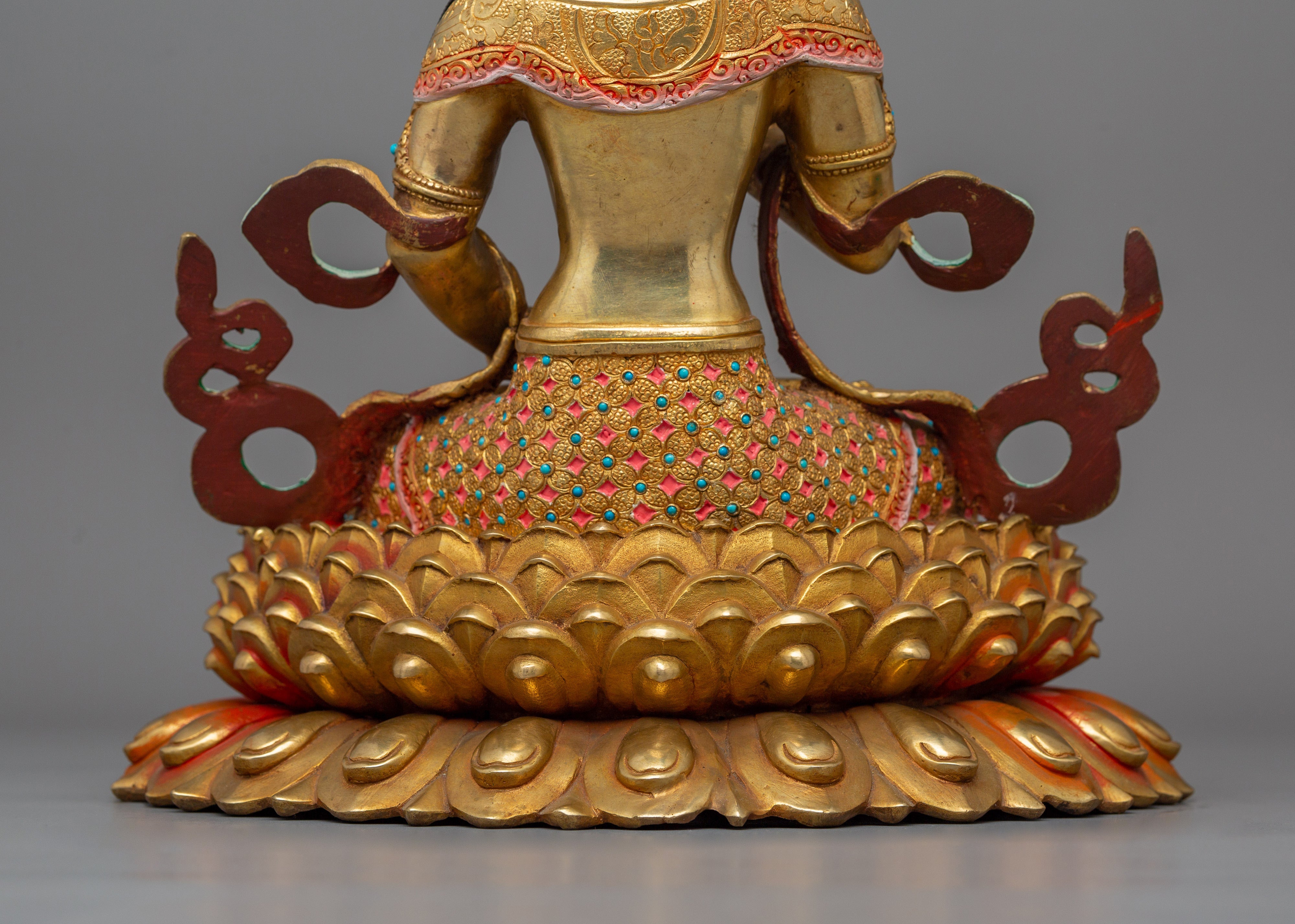 Vajrasattva With Beautiful Handcarved Gemstones Statue | Traditional Artwork
