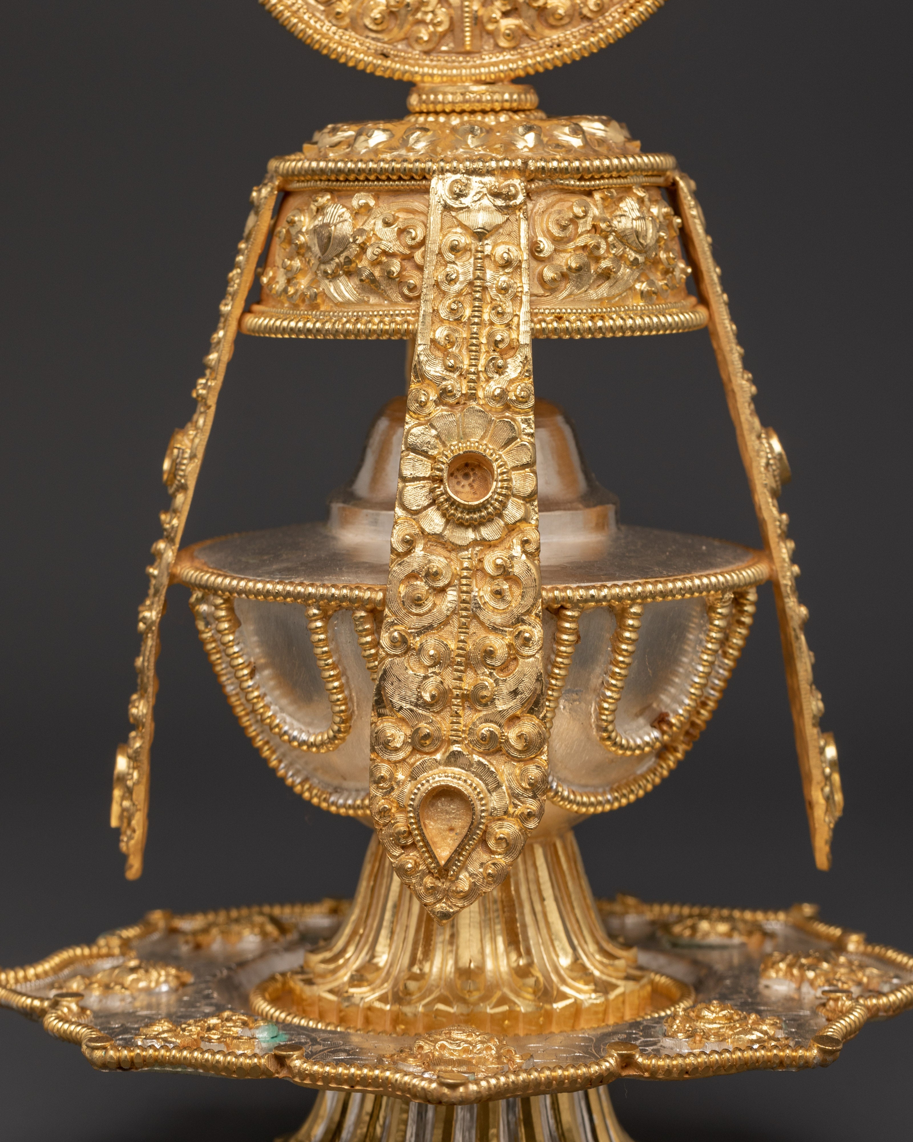 Traditional Copper Body Life Vase | Handcrafted Gold Plated Spiritual Vessel