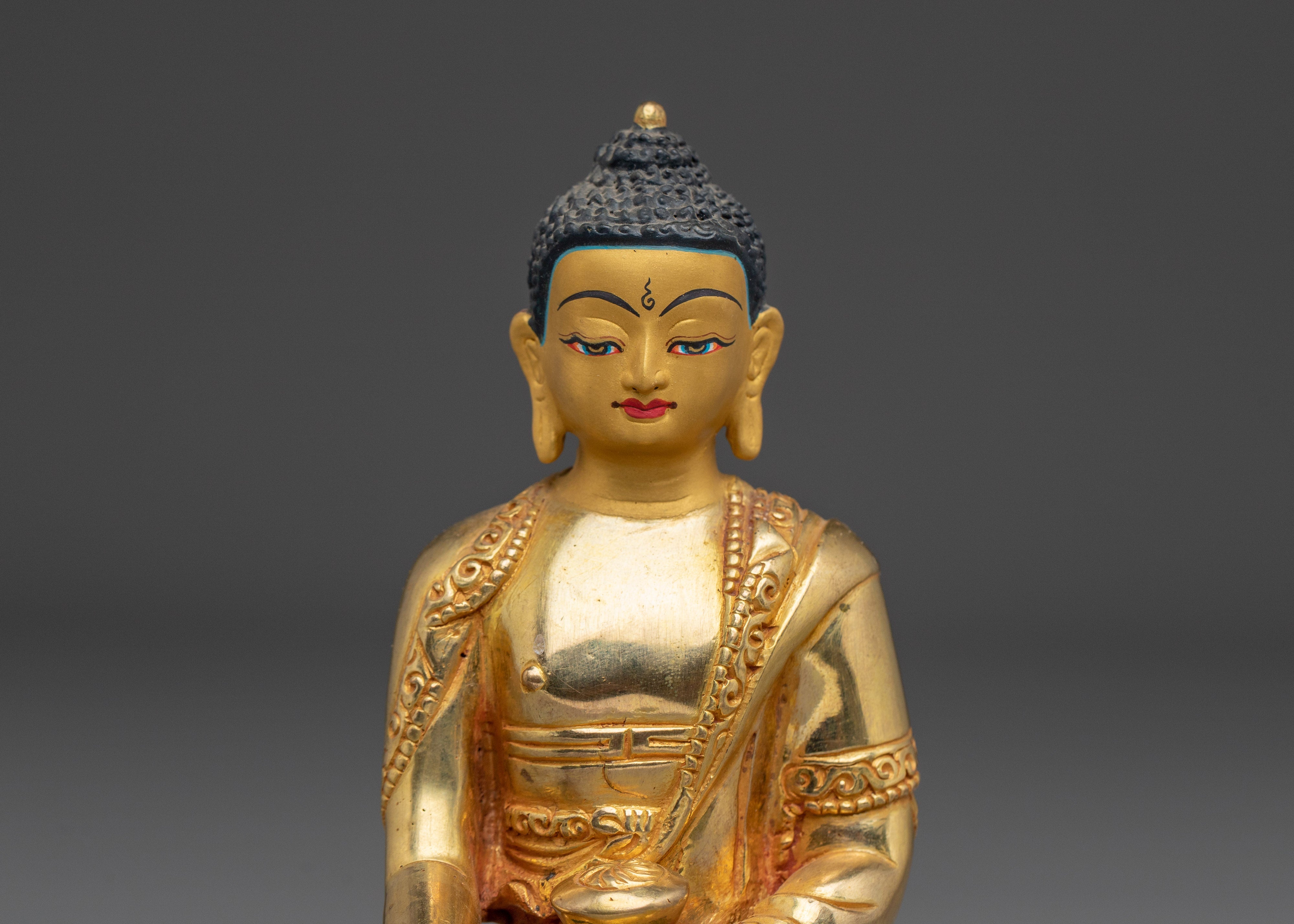 Handmade Tibetan Shakyamuni Buddha Statue | Buddhist Decor