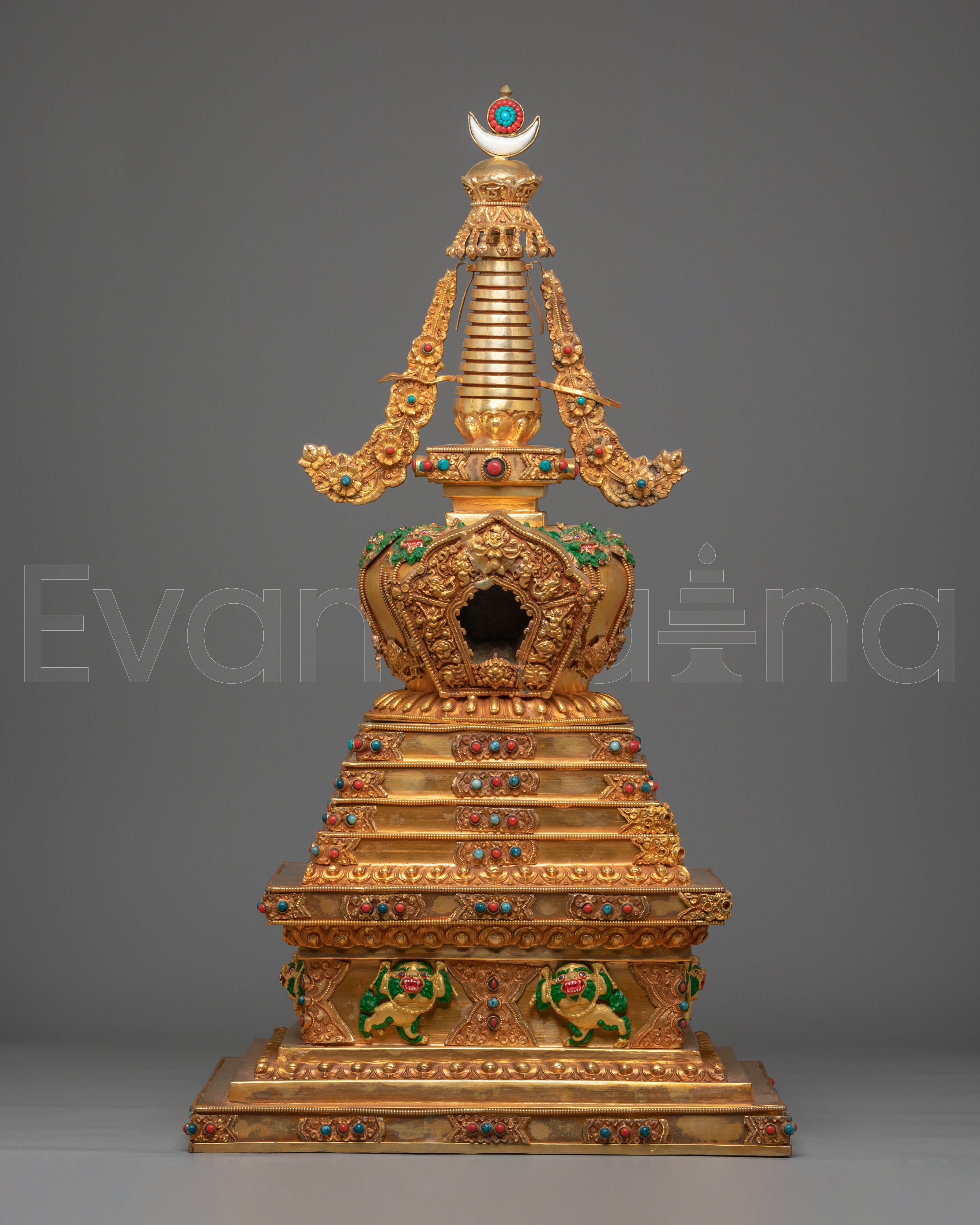 Spiritual Handcrafted Tibetan Stupa