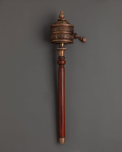 wooden-handle-tibetan-prayer-wheel