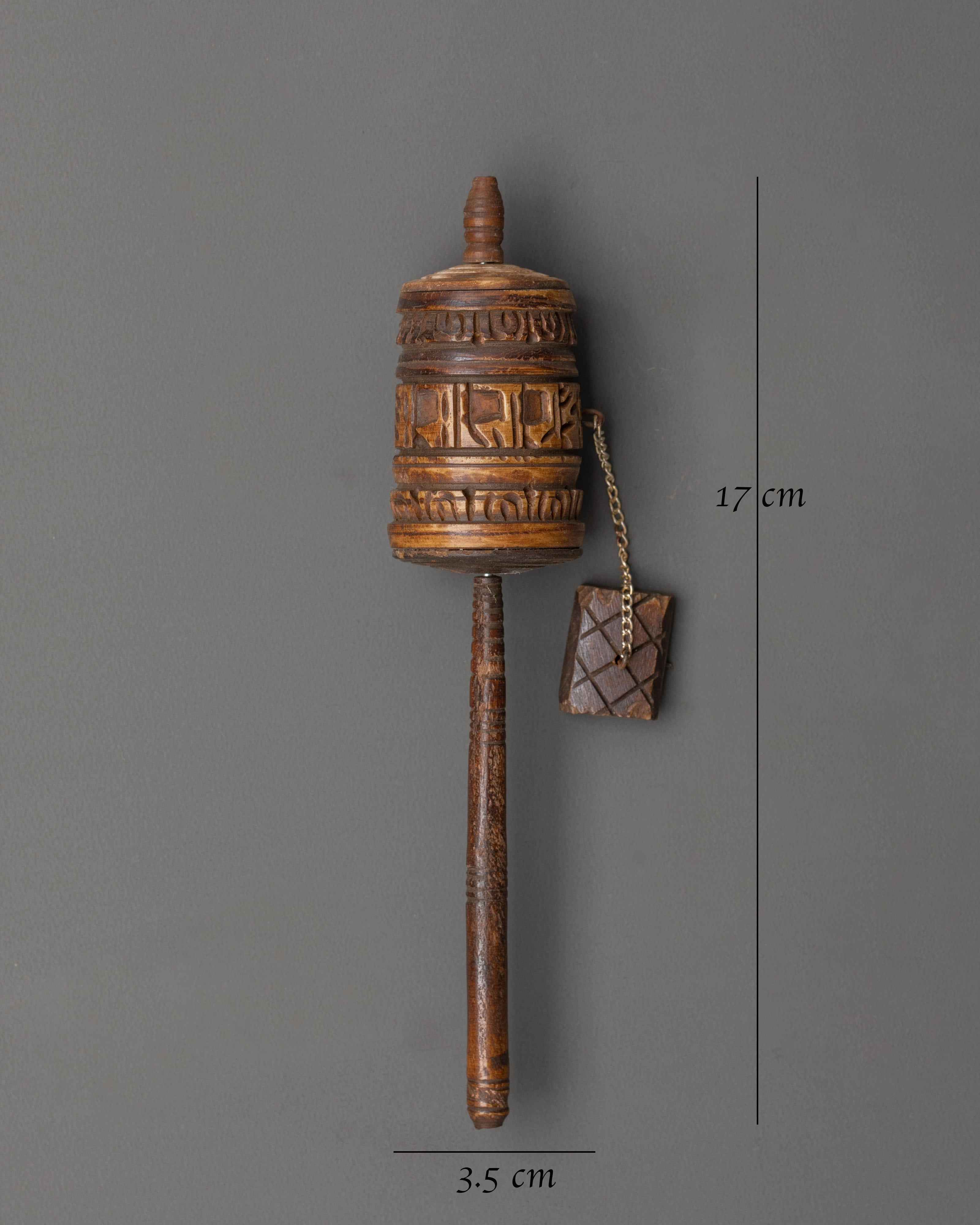 Prayer Wheel Buddhist Handheld Meditation Tool | Mantra Spinner for Spiritual Practice