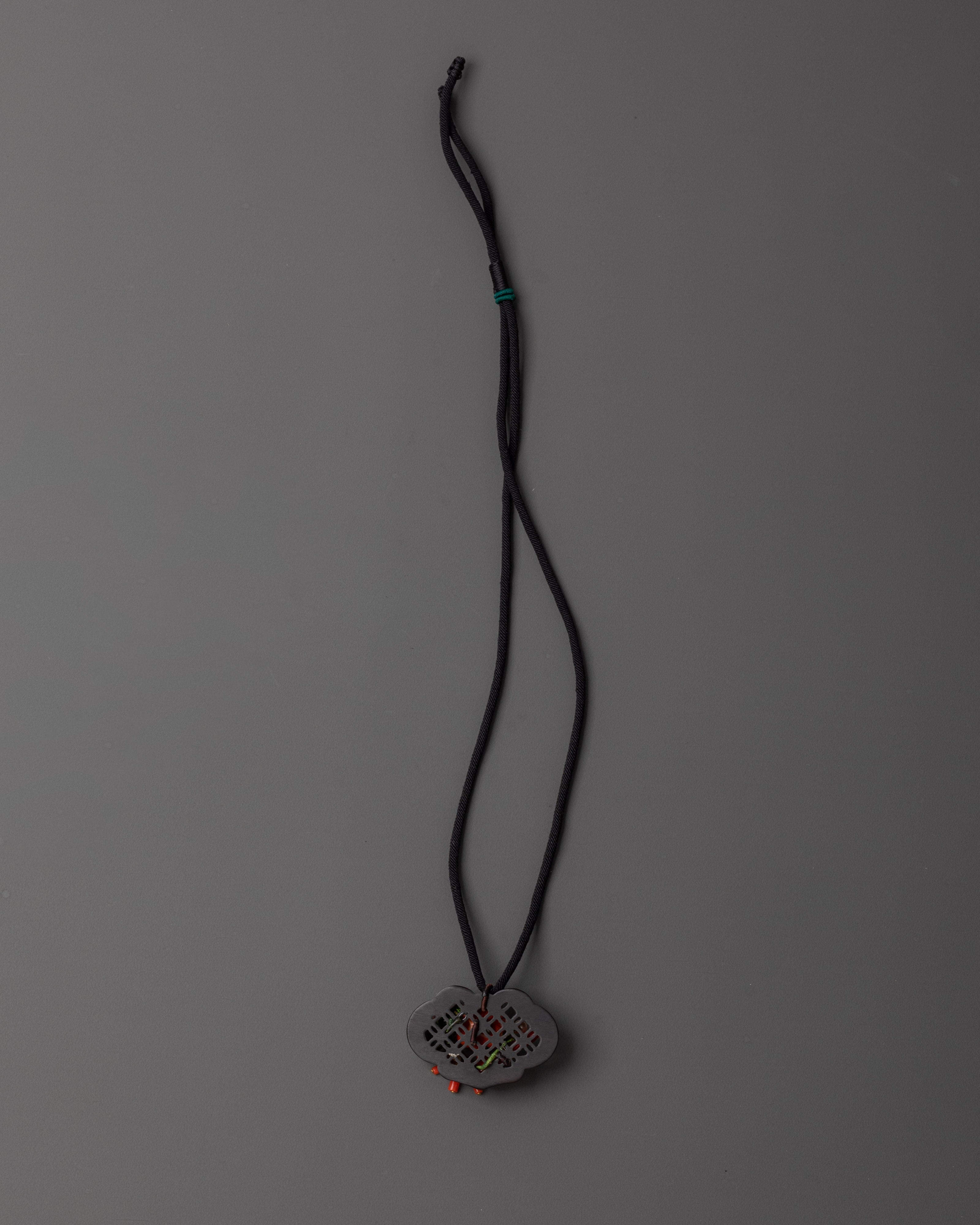 Sacred Traditional Handcrafted Locket | Ebony Coral Pendant