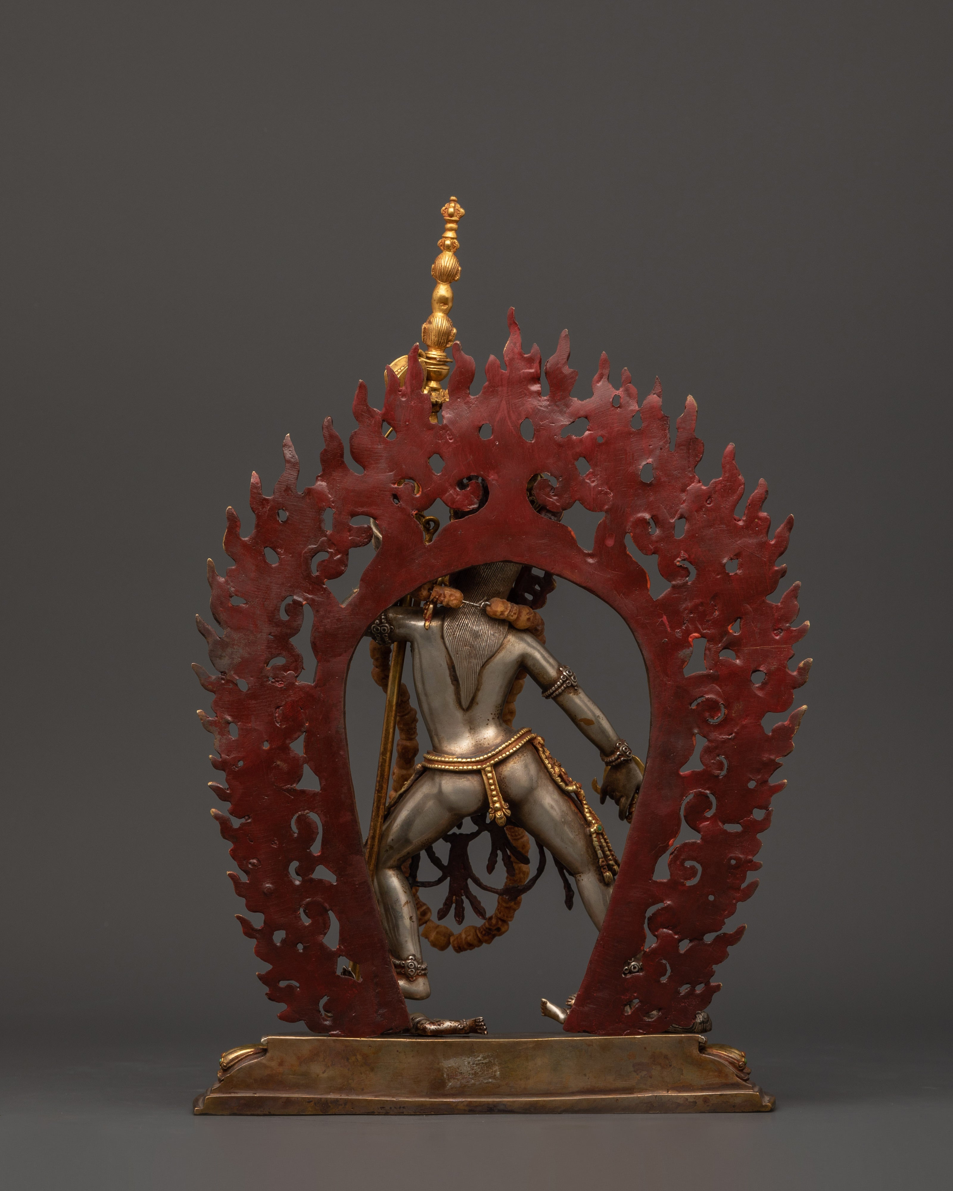Sacred Buddhist Dakini Sculpture | Gold-Plated Vajrayogini Statue