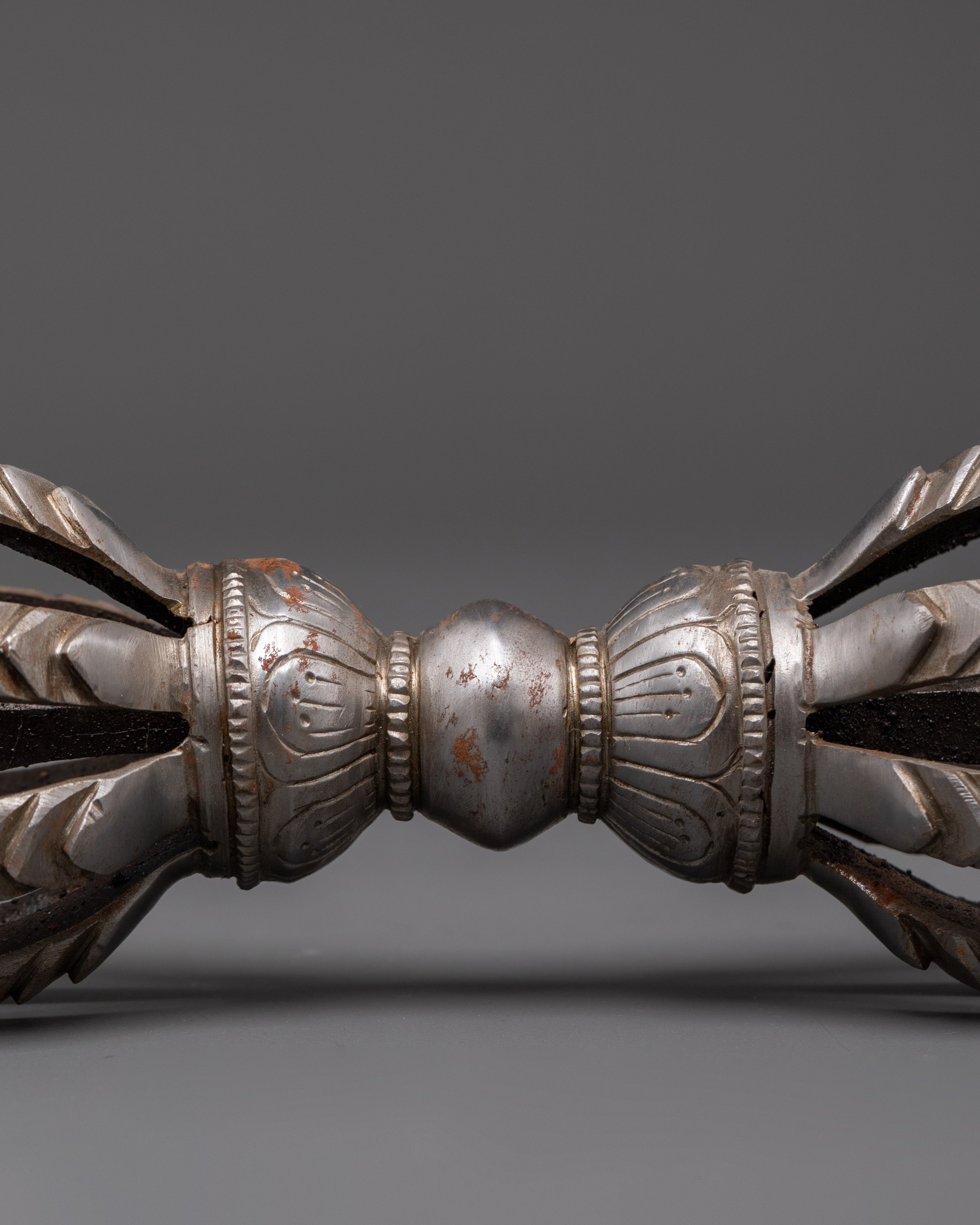 Traditional Handmade Vajra | Iron Body Ritual Tool for Spiritual Strength & Protection