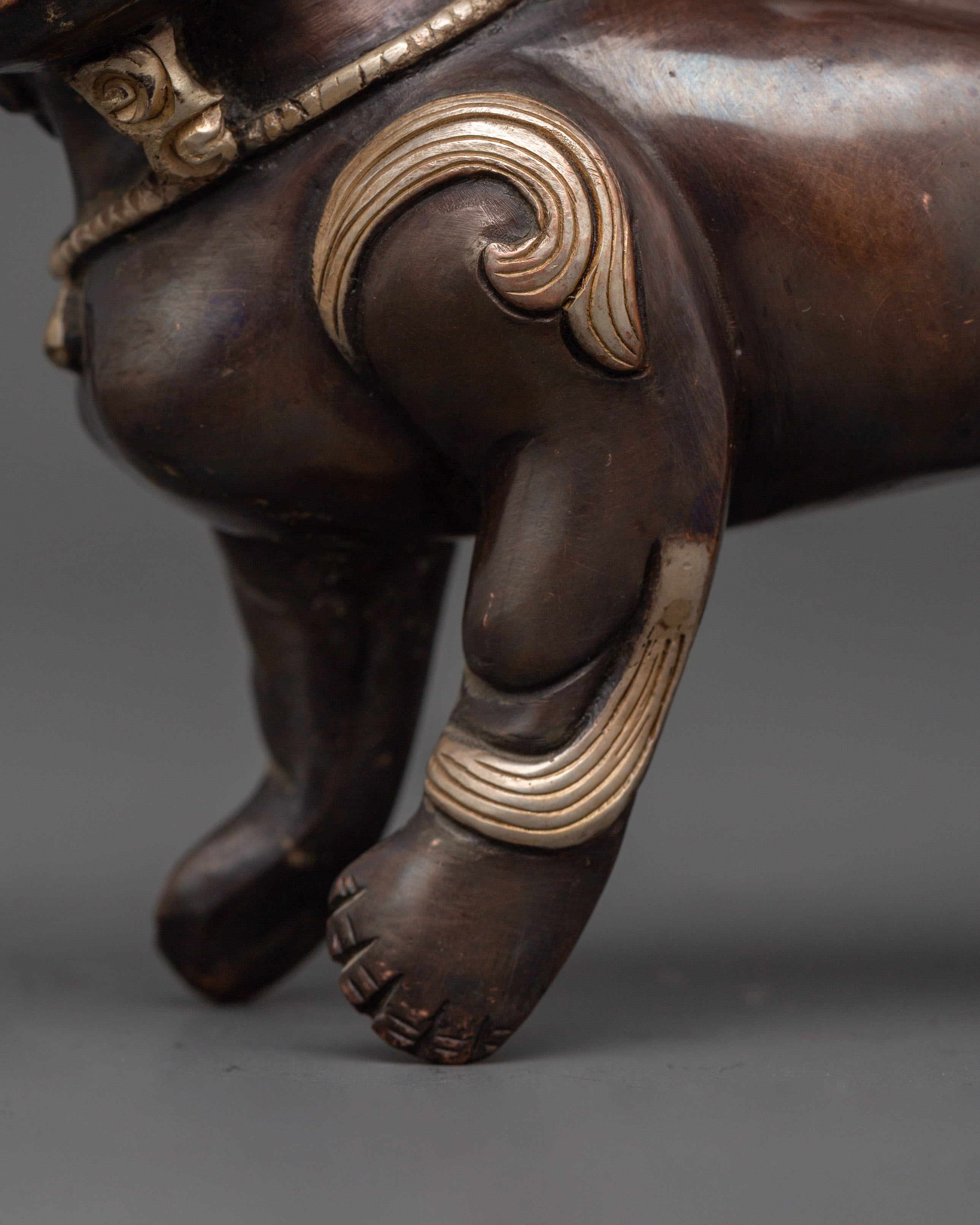 Tibetan Snow Lion Statue Set | Handcrafted Buddhist Guardian Figures