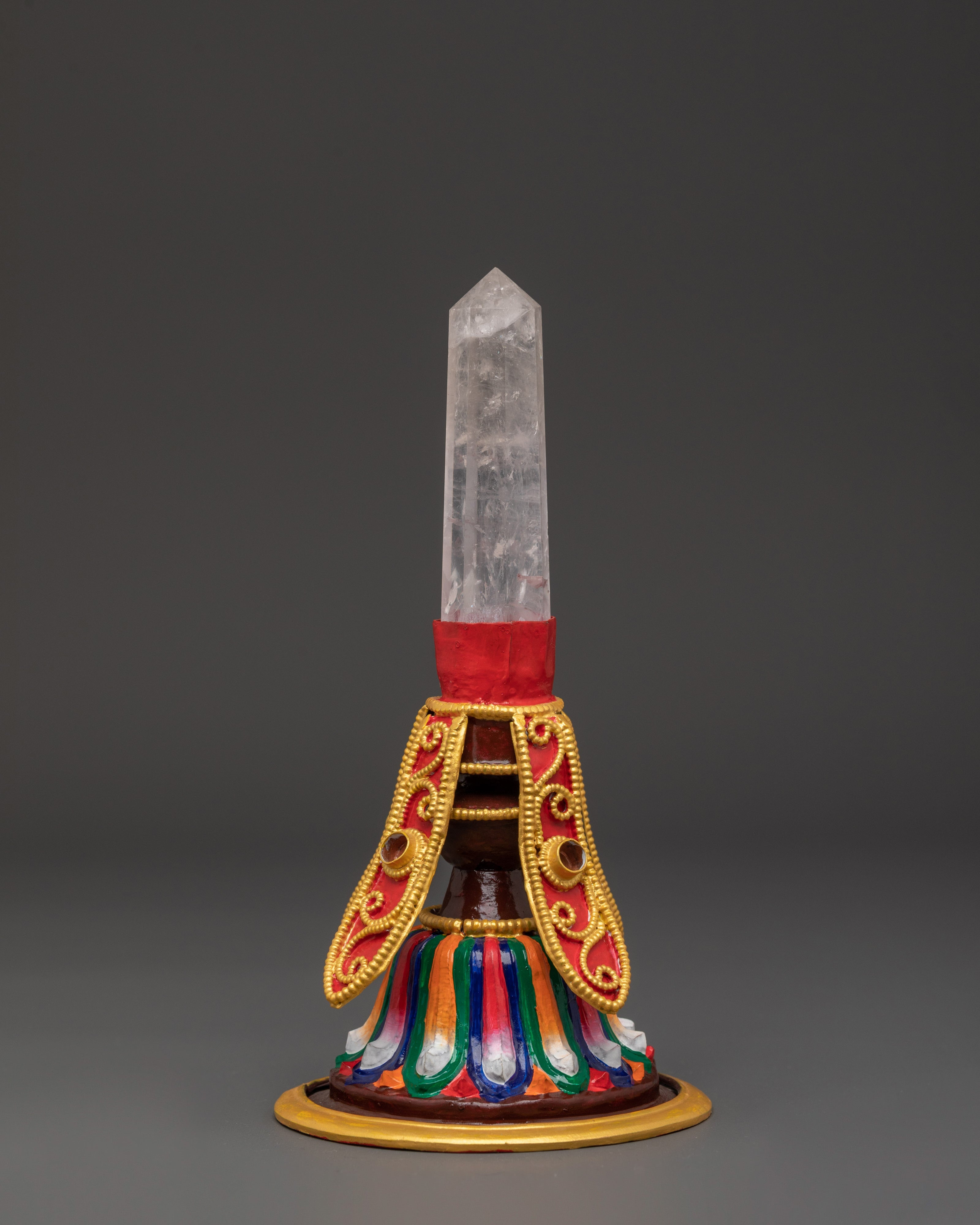 Ritual Crystal with Stand | Handcrafted Crystal Decor