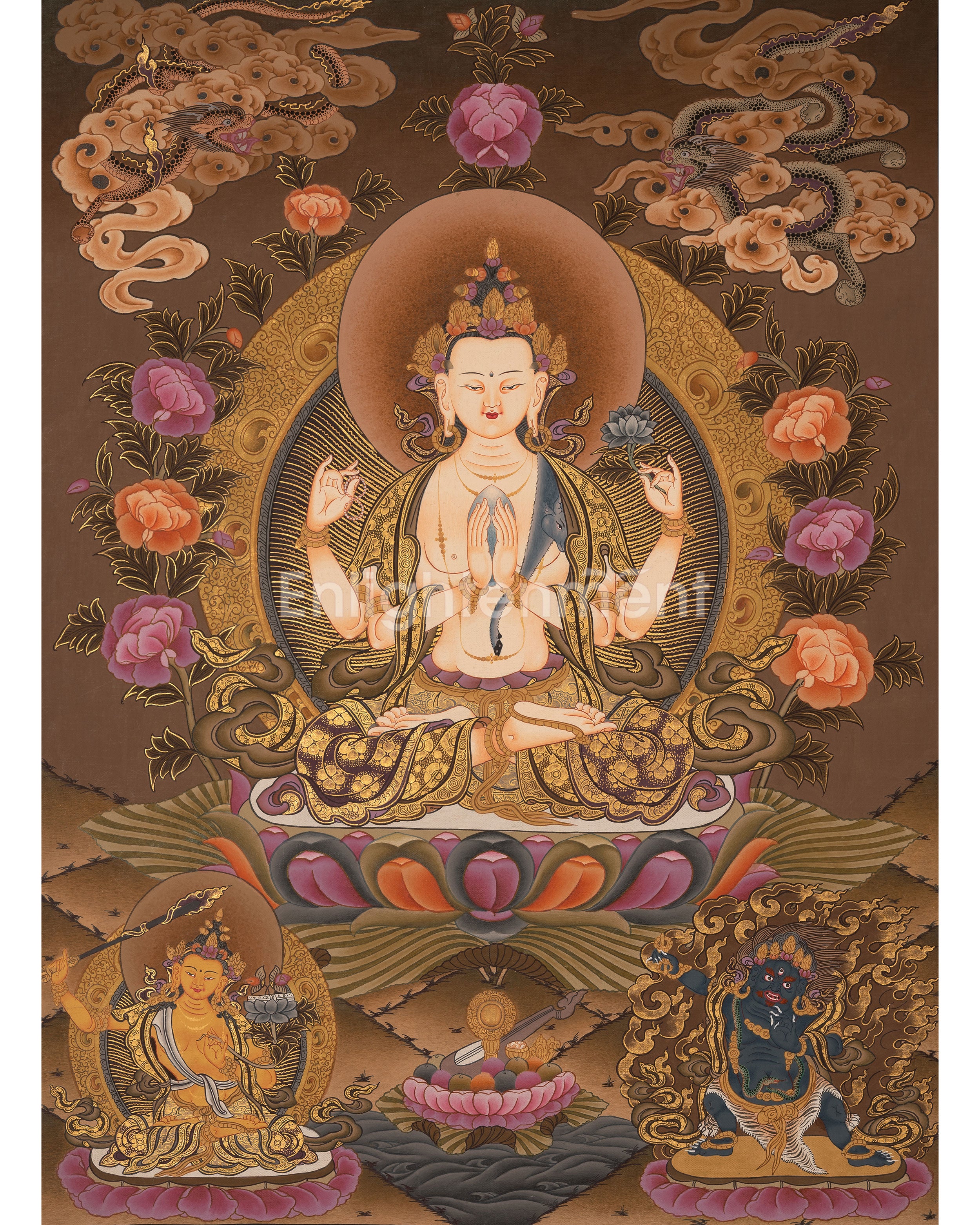 4Armed Chengrezig Thangka