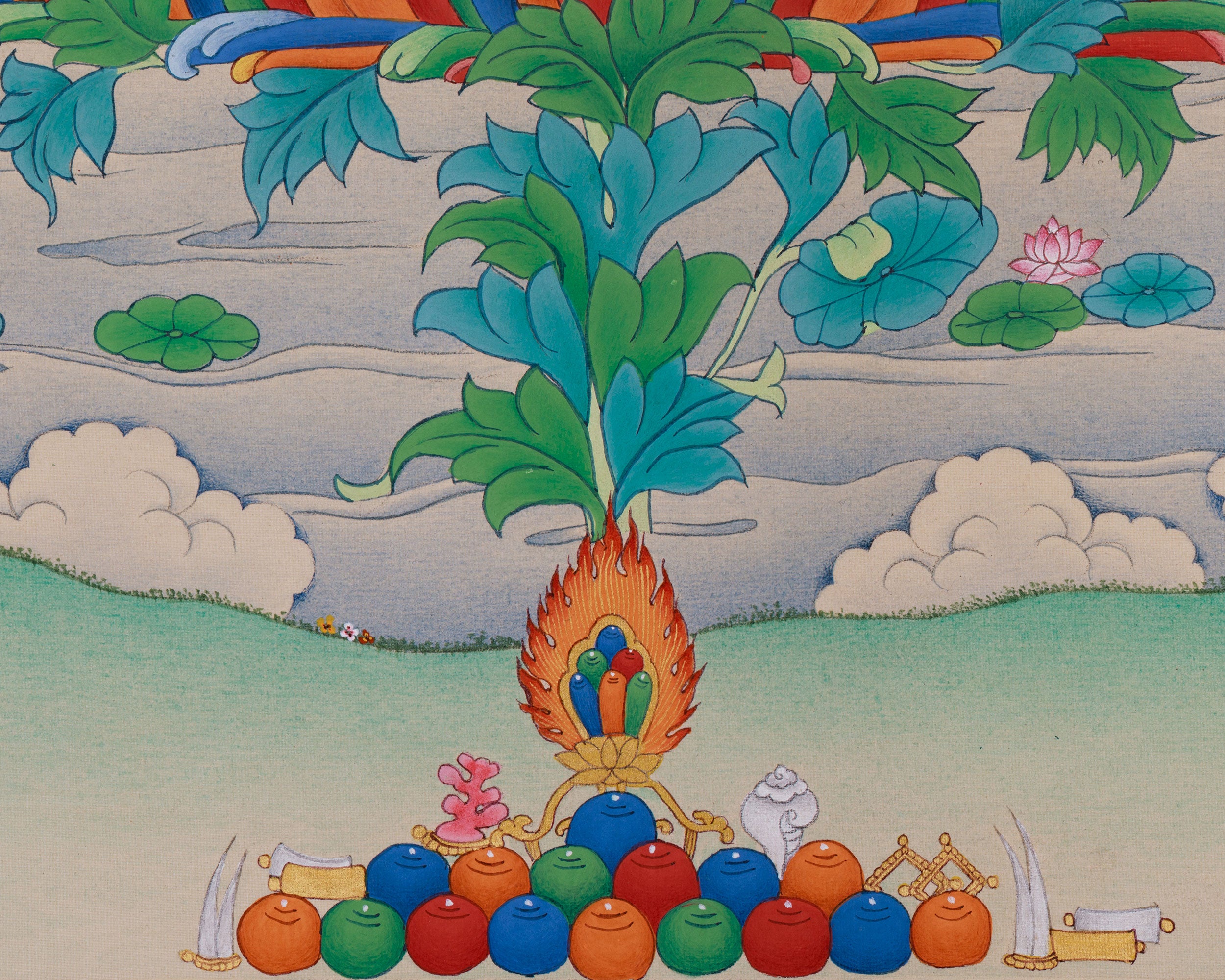 Lotus Born Guru Rinpoche Thangka | A Symbol of Wisdom and Protection