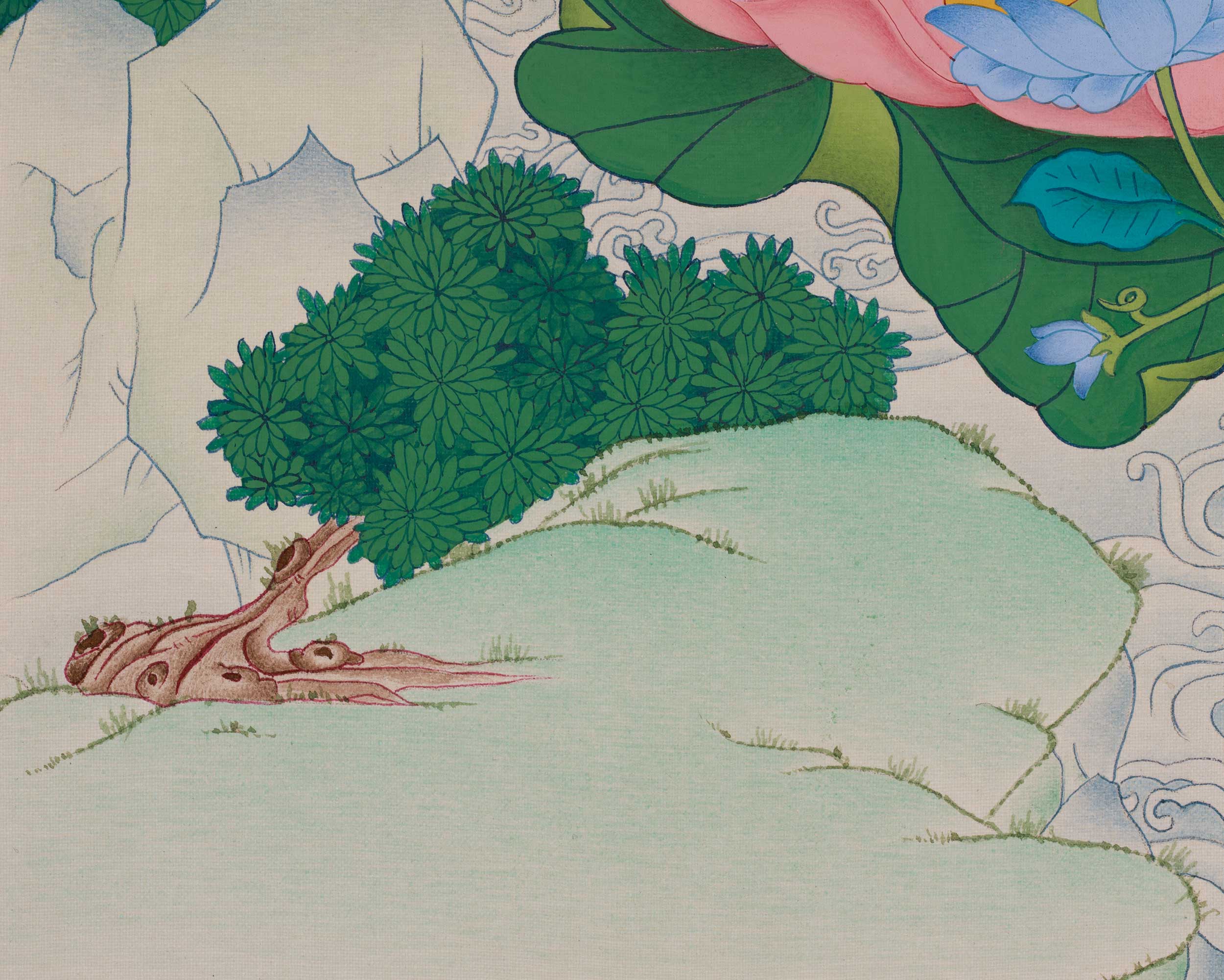 Handmade Green Tara Painting | Goddess of Protection and Swift Blessings