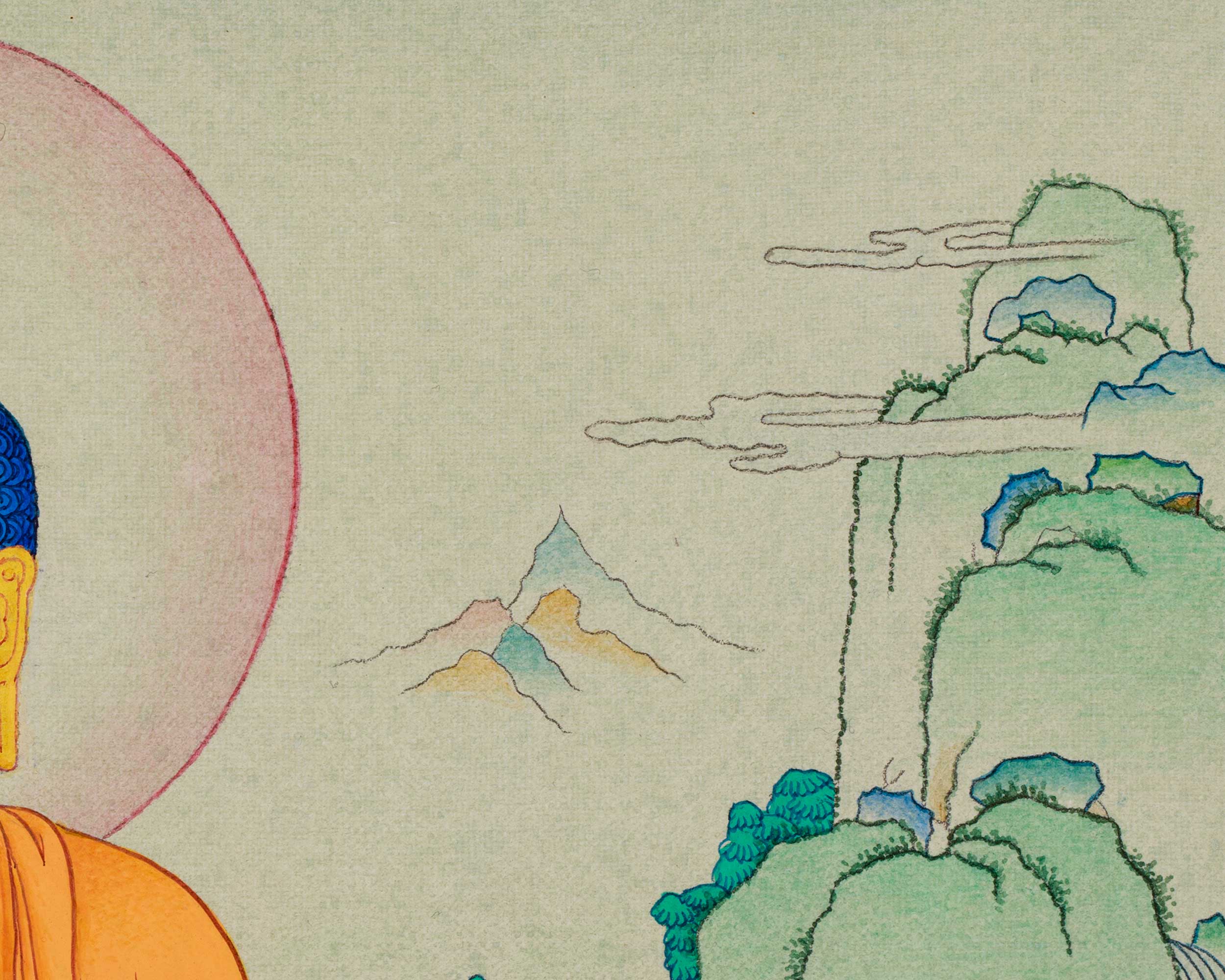 Buddha Shakyamuni for Meditation Thangka