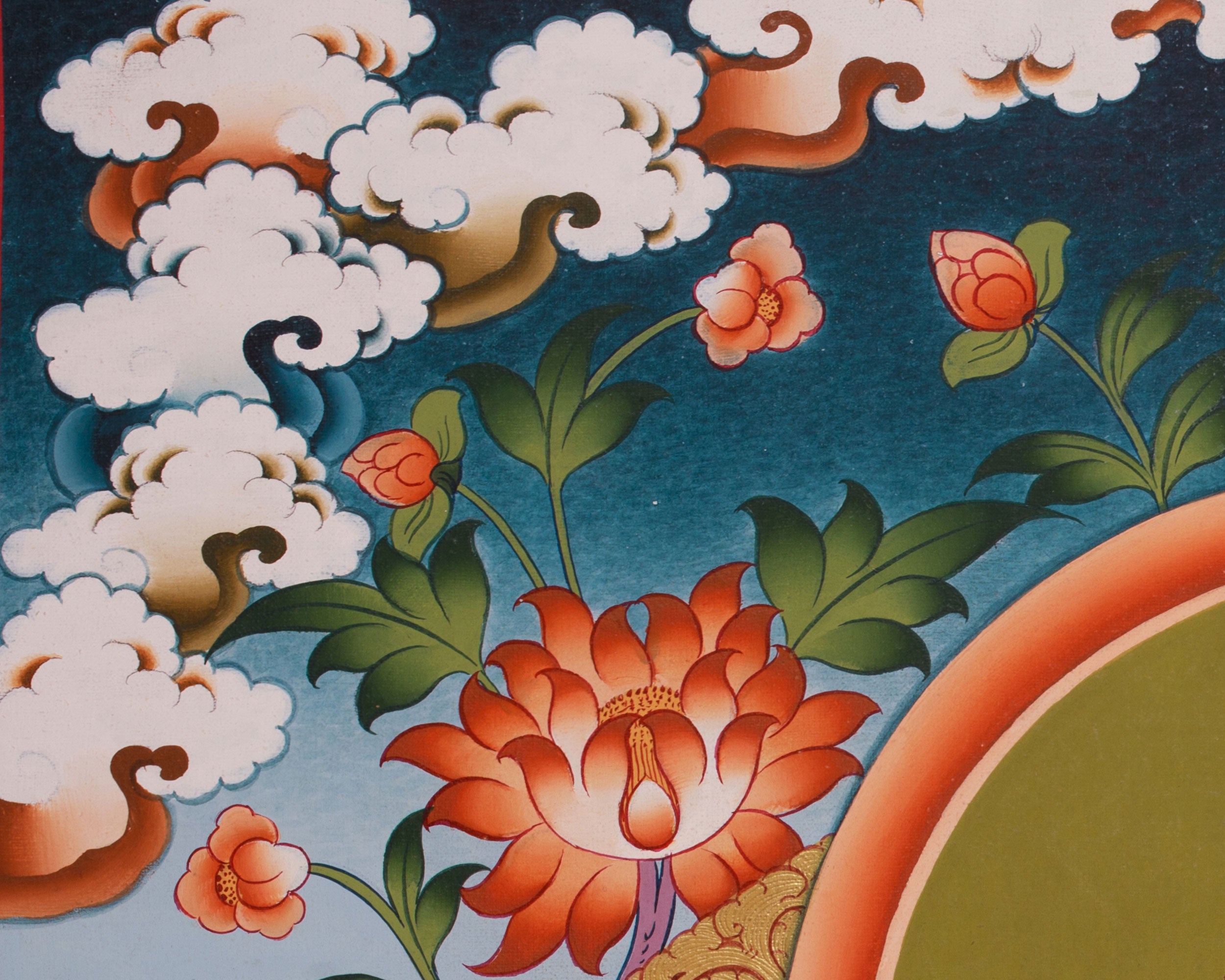Wealth Deity, Yellow Dzambhala Thangka | Symbolizing Prosperity and Abundance