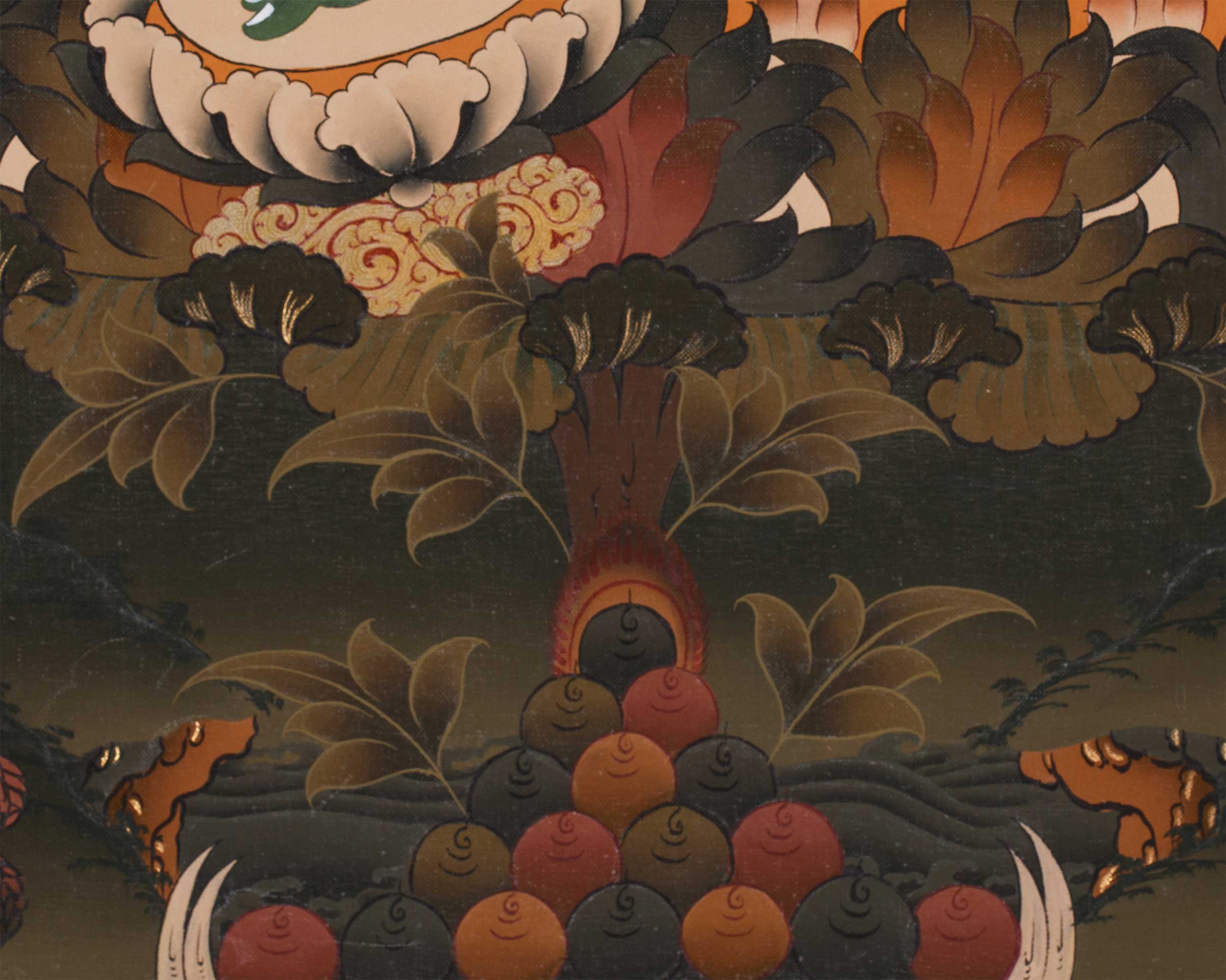 25-Inch Green Tara Painting | A Divine Symbol of Compassion and Protection