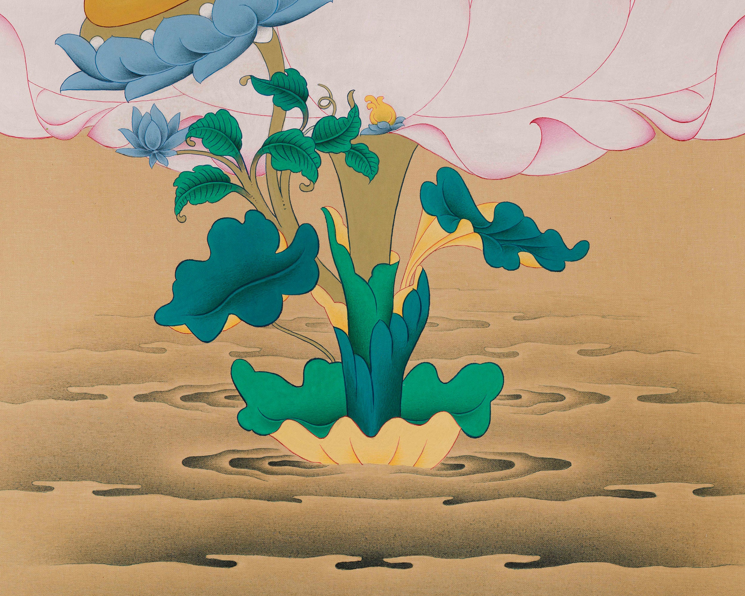 Exquisite Bodhisattva Green Tara Artwork | 30x40 Inch Hand-Painted Thangka of Swift Compassion