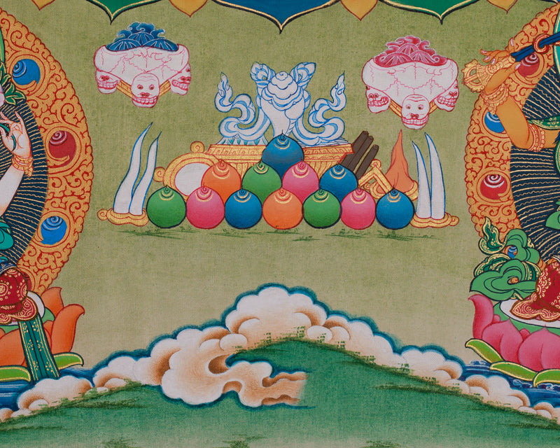 Trio Bodhisattva Thangka | Vajrapani, Chenrezig and Manjushri