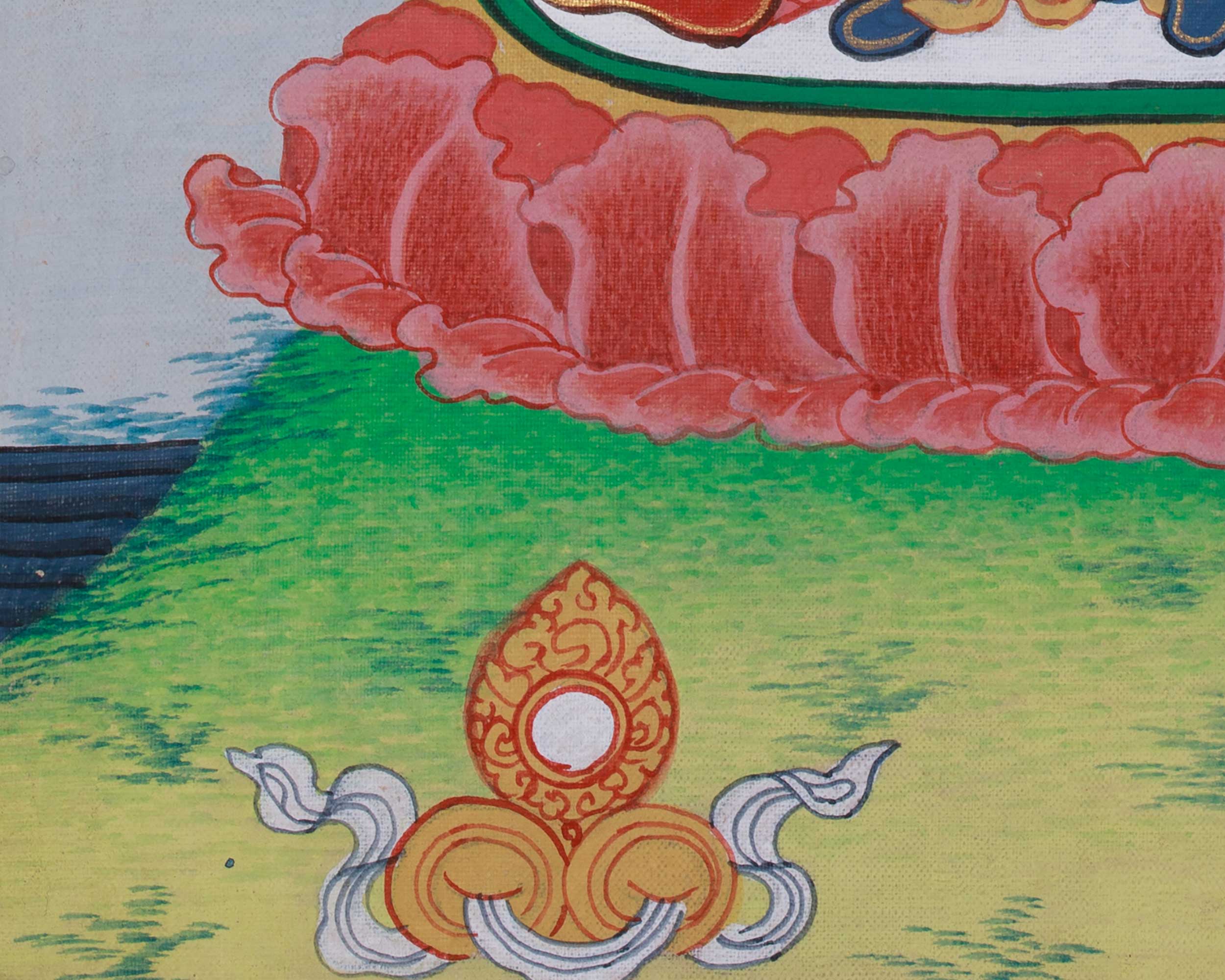 Traditional Hand Painted Chenrezig Thangka Painting | Chenrezig Thangka