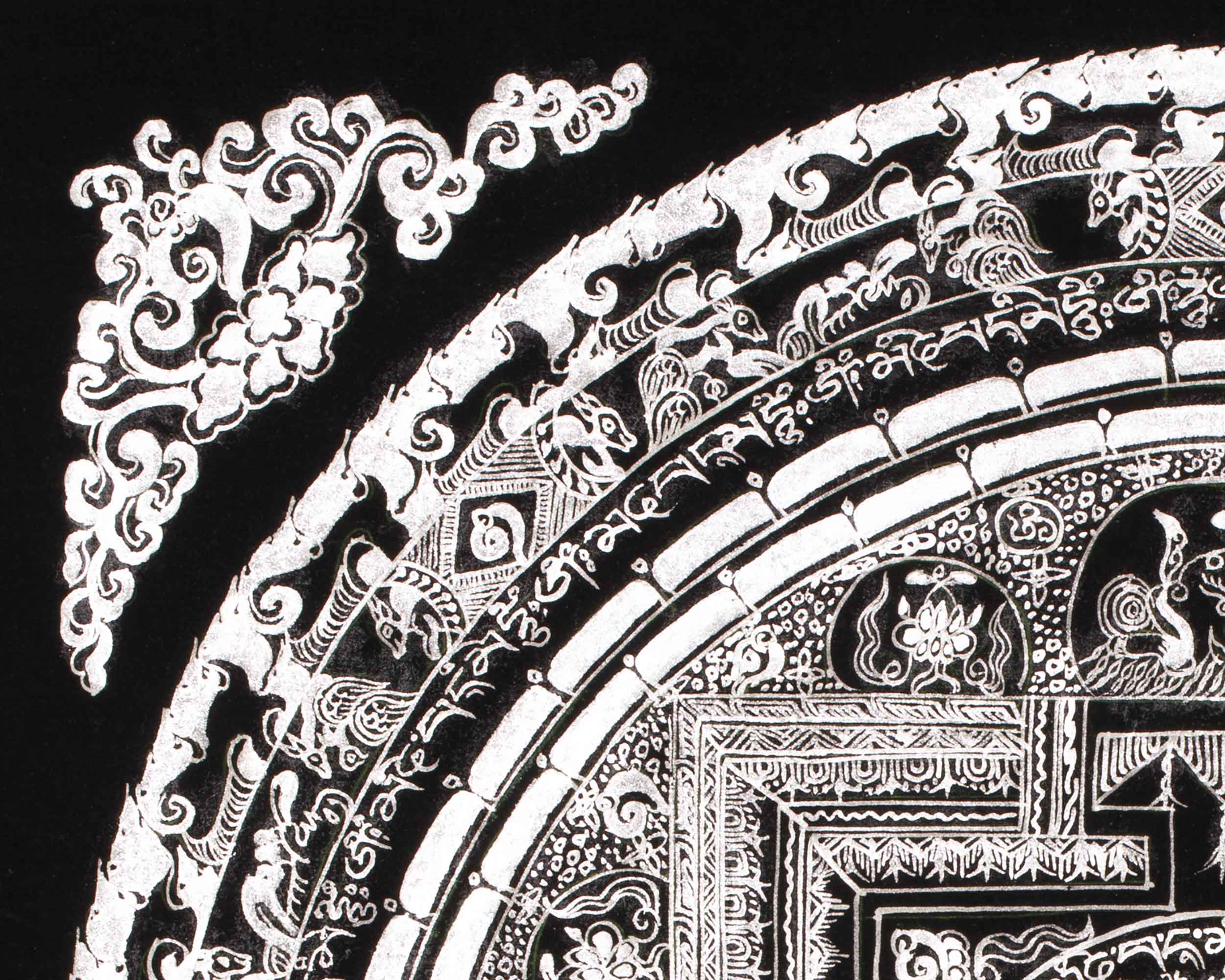 Tibetan Buddhist Mantra Mandala | High-Quality Mandala Painting