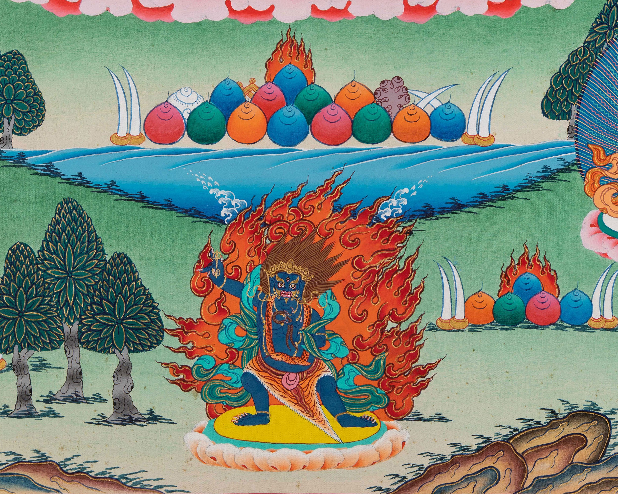 Divine Chenrezig Buddha Artwork | Sacred Thangka of Loving-Kindness and Protection