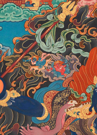 Palden Lhamo Thangka Print | Invoking the Power of the Goddess | Wall Decoration