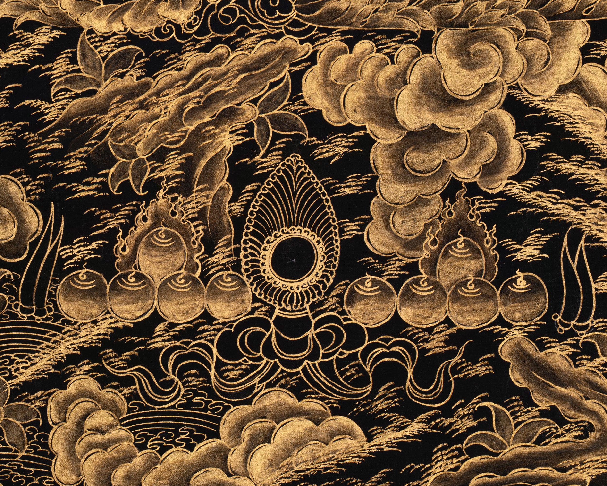 Gold Green Tara Thangka | Tibetan Art of Compassion and Protection