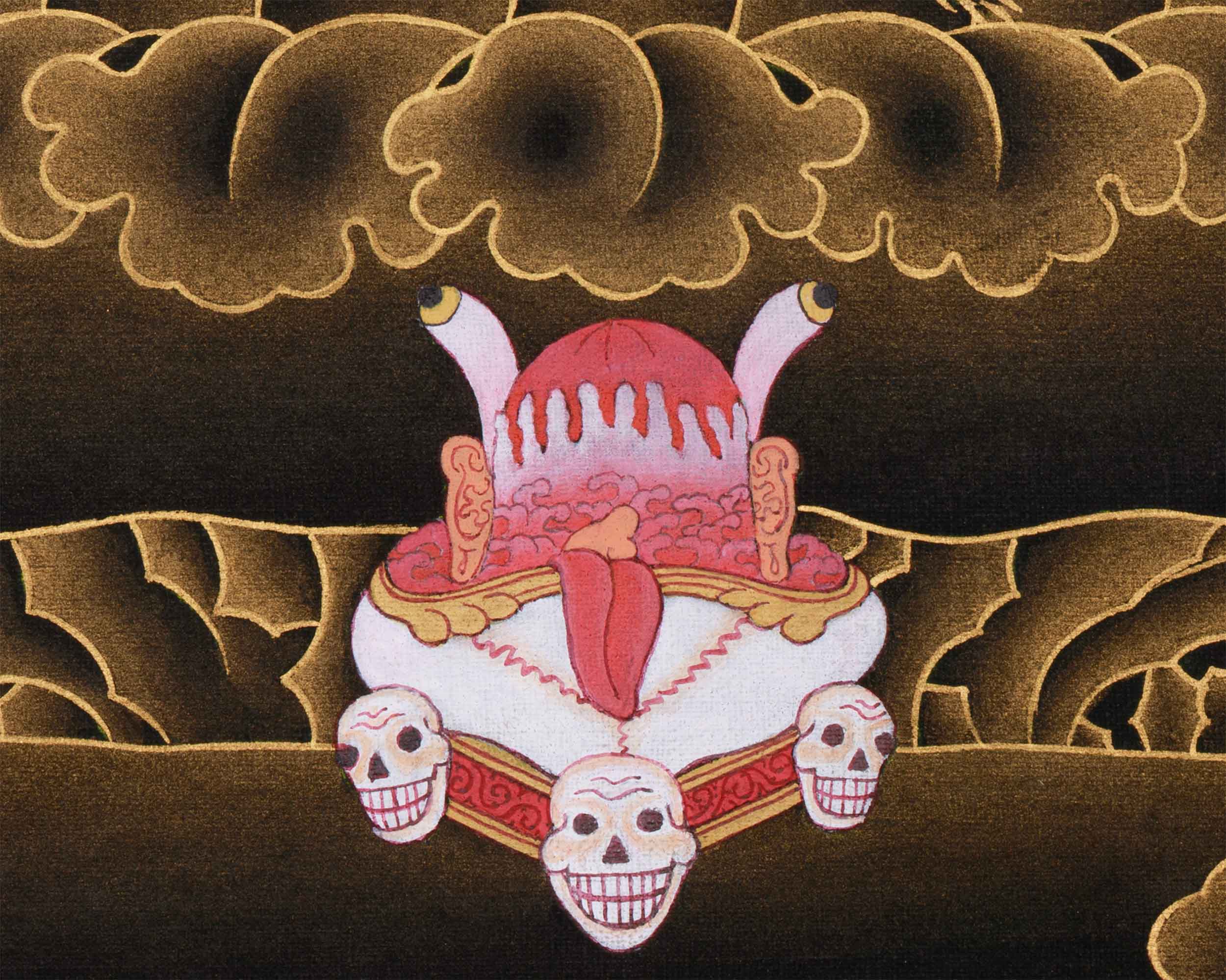 Original Dharma Protector Vajrapani Thangka | The Bodhisattva of Strength and Courage