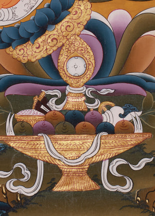 Wealth Deity Dzambhala Artwork |  The Wealth Deity of Tibetan Buddhism