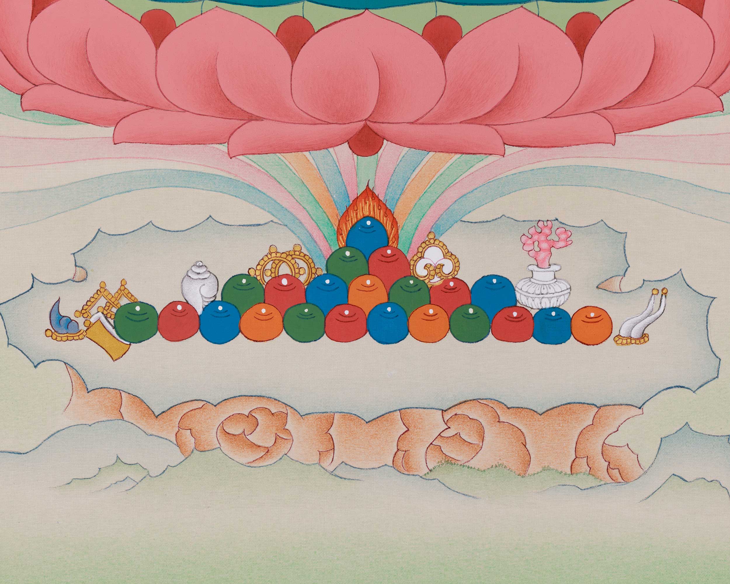 Goddess of Longevity, White Tara Thangka | Buddhist Healing Deity