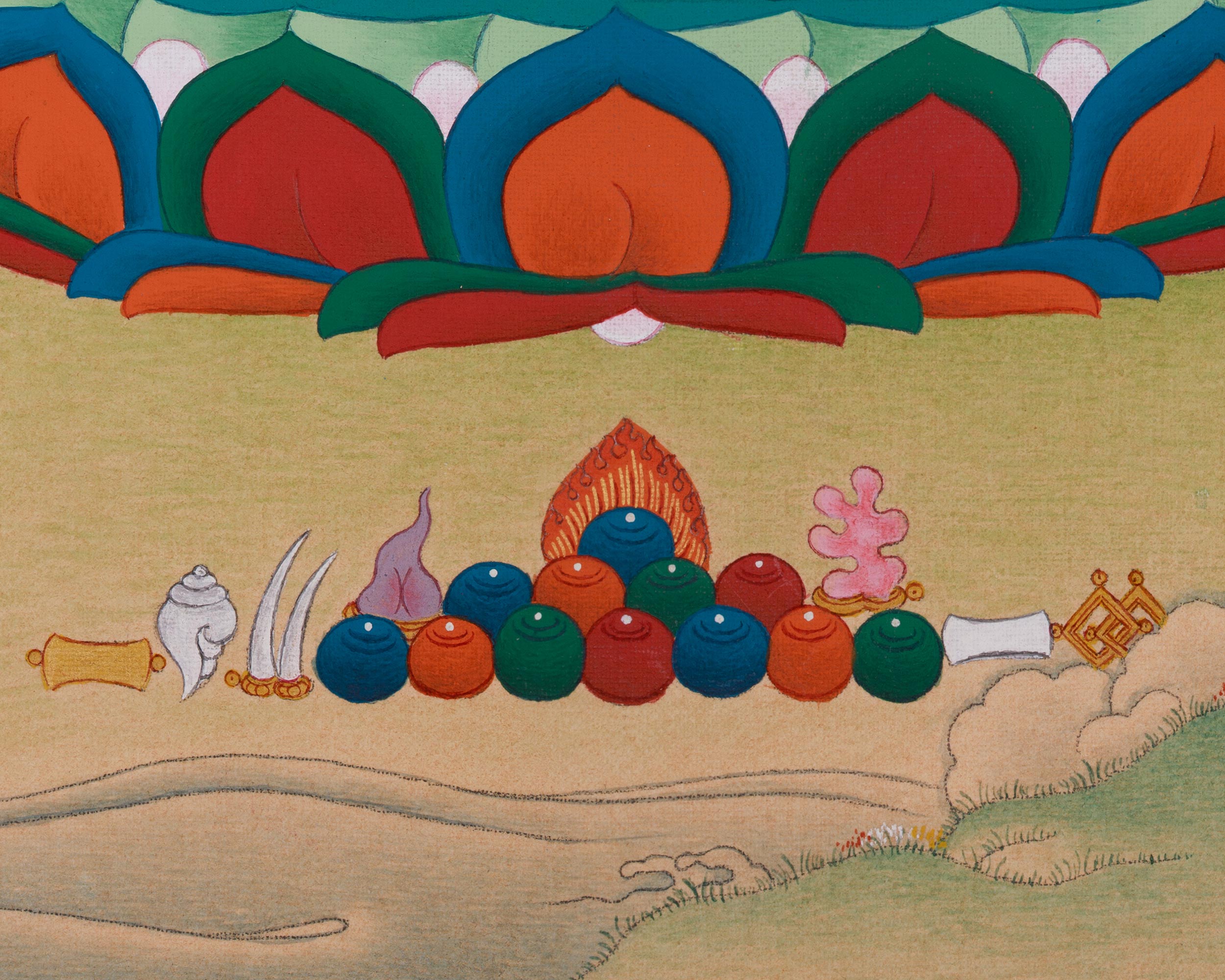 33cm Blue Healing Buddha, Bhaisajyaguru Thangka | Supreme Healer